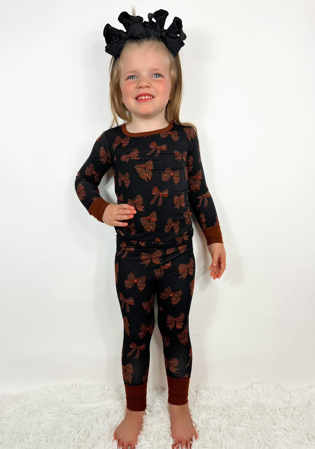 Cheetah Bows Two Piece Set