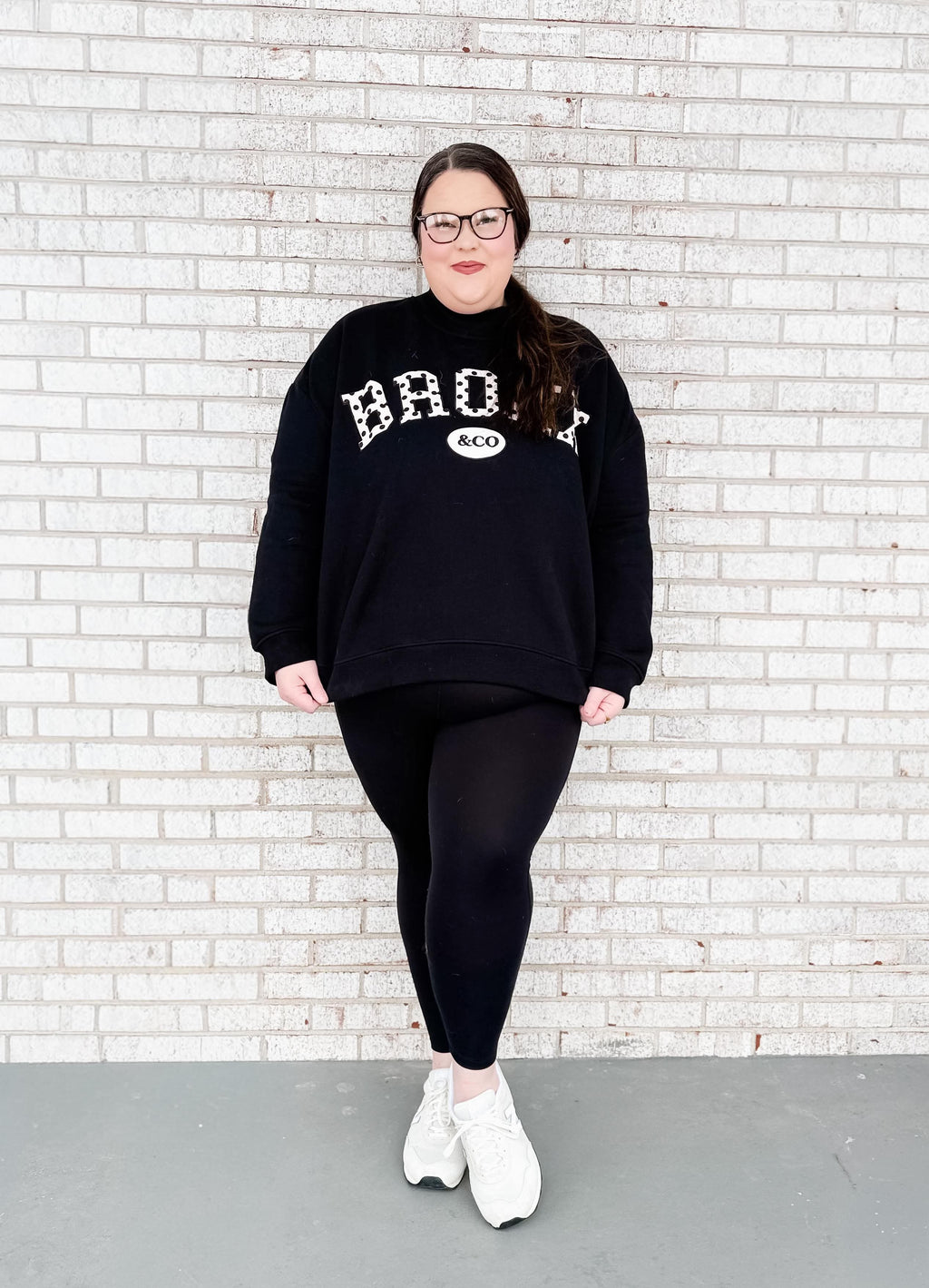 Bronx&Co. Black with Polka dots Mock neck Sweater