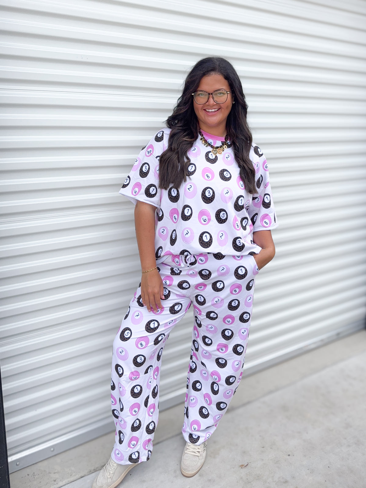 Lucky 8balls Womens Barrel Pants Set