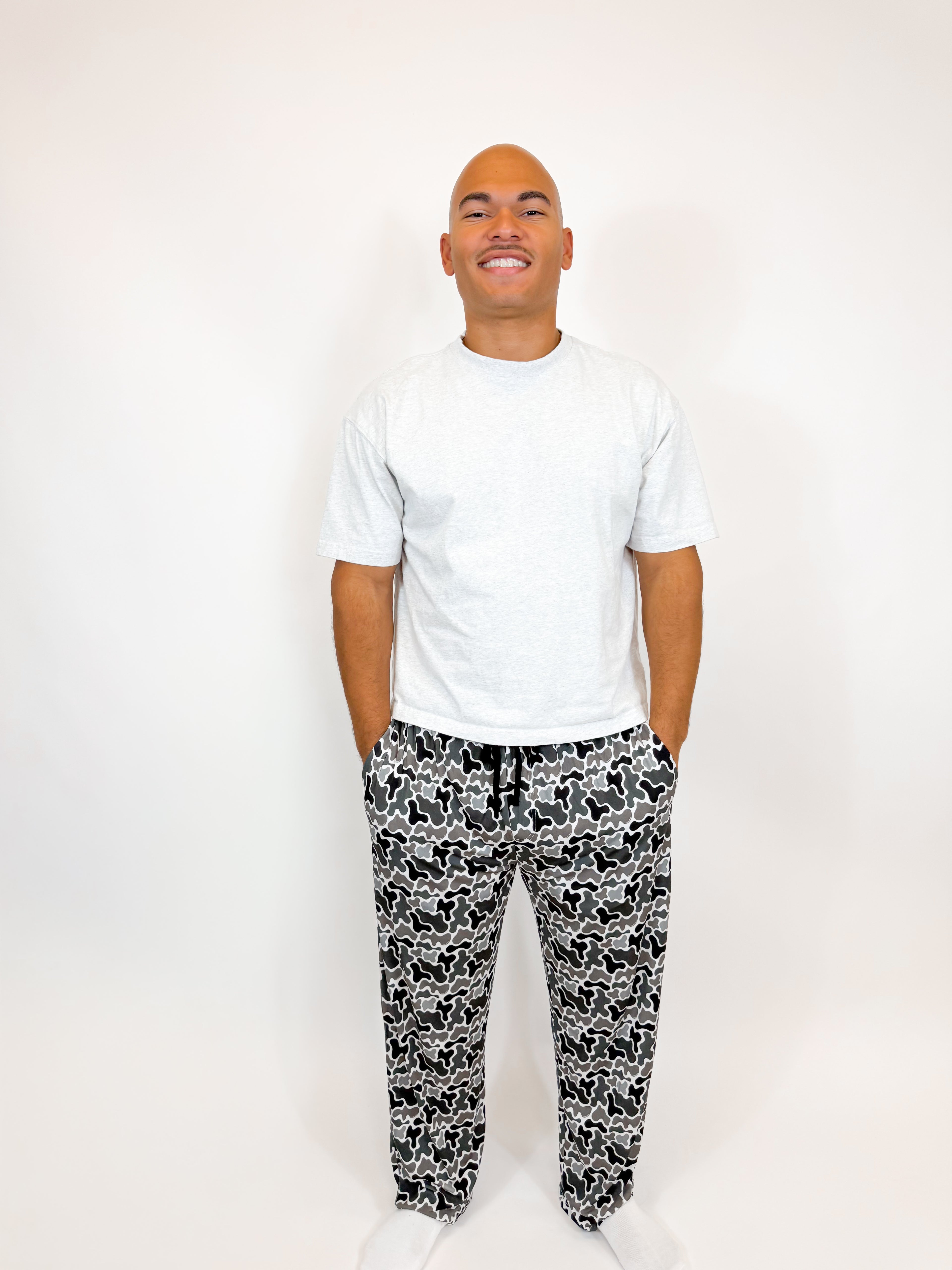 Onyx Camo Unisex Straight Leg Pants