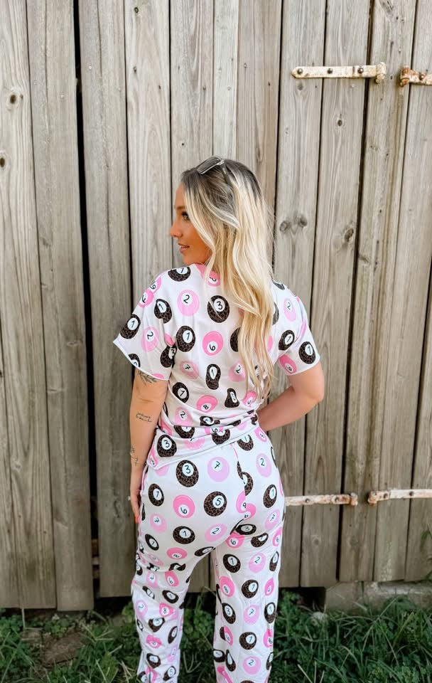 Lucky 8balls Womens Barrel Pants Set