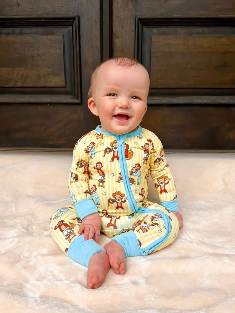 Monkey Business Double Zippy Romper