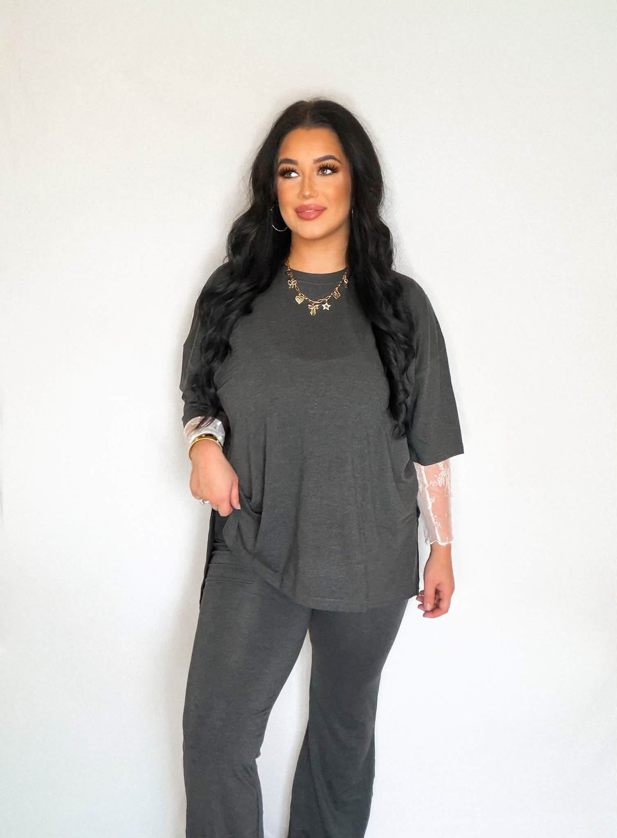 Soft Slate Womens Pant Set