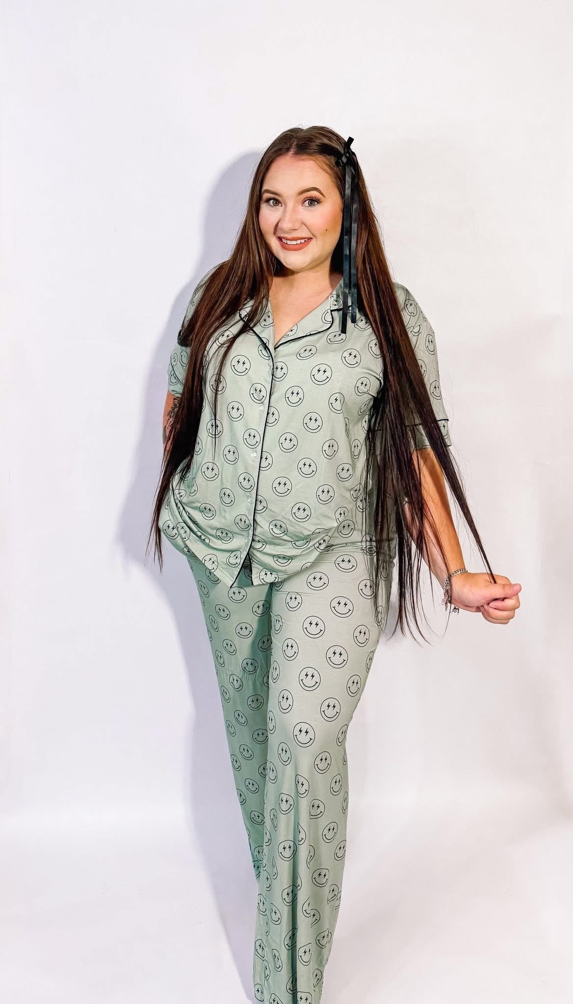 Pistachio Smileys Womens Pant Set