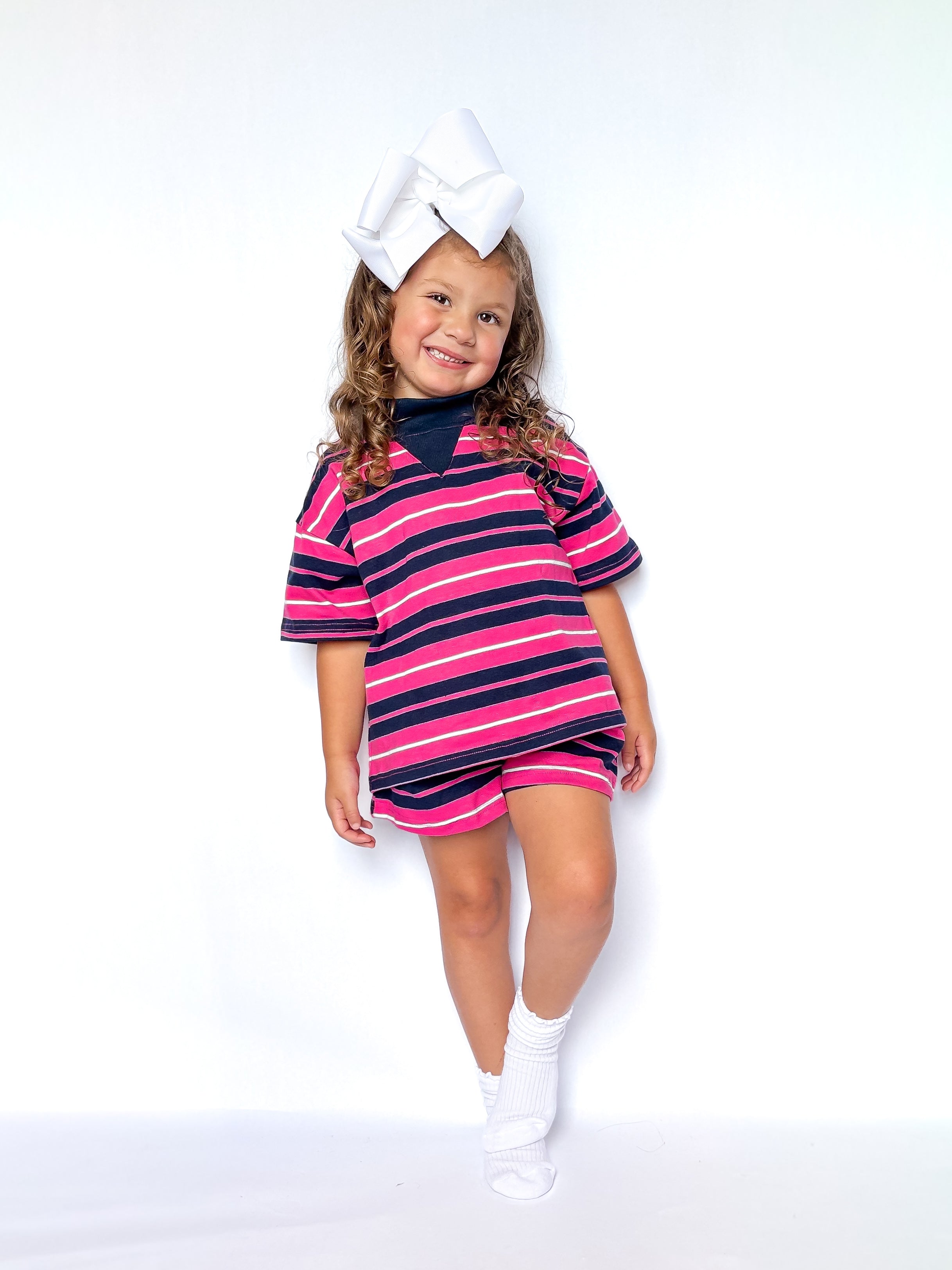 Boardwalk Babe Kids Mockneck Short Set