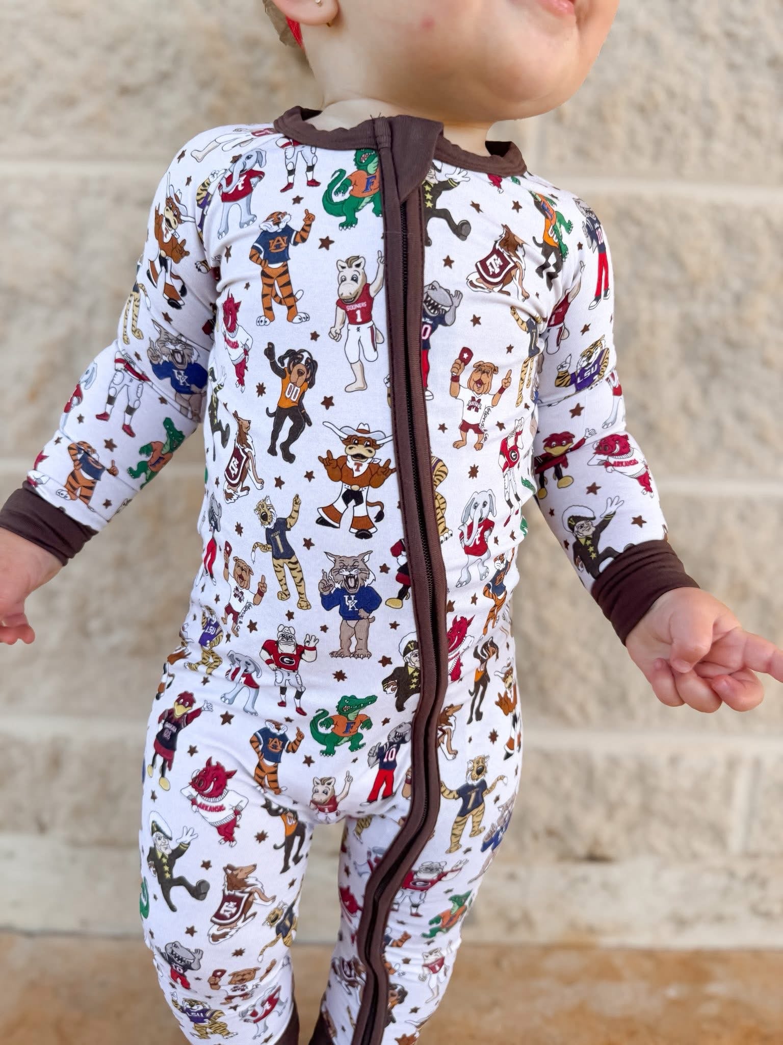 Gameday Mascots Double Zippy Romper