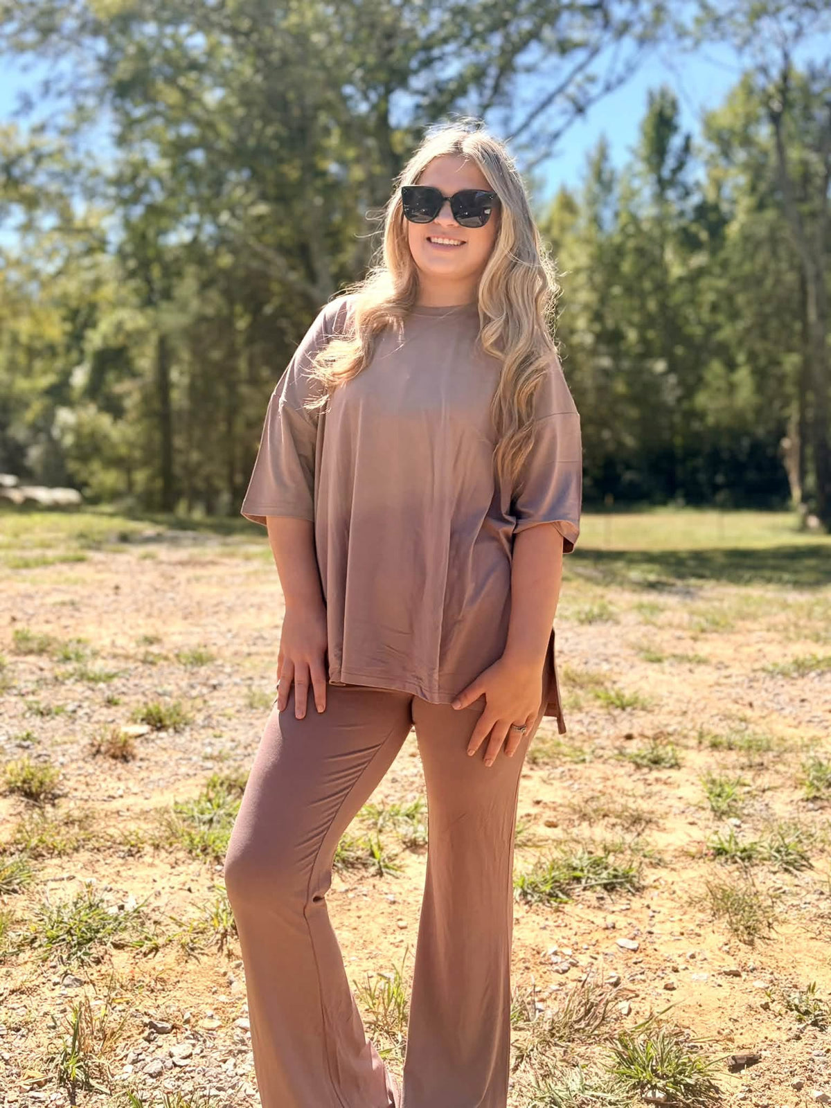 Taupe Womens Pant Set