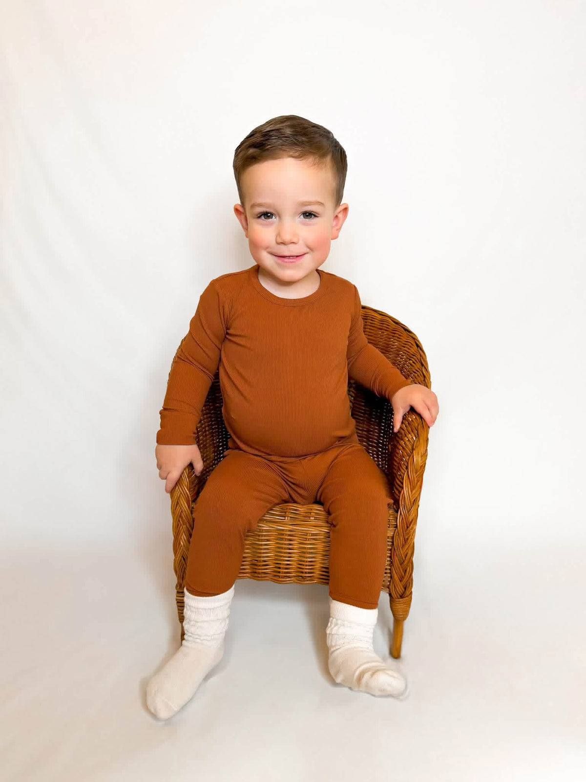 Toasted Toffee Ribbed Two Piece Set