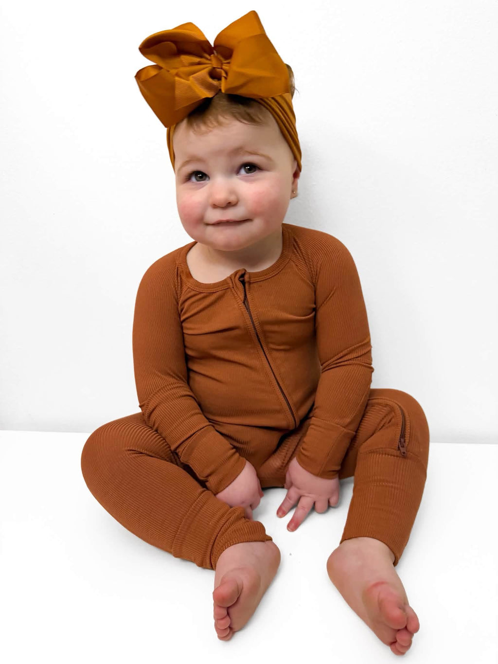 Toasted Toffee Double Zippy Romper