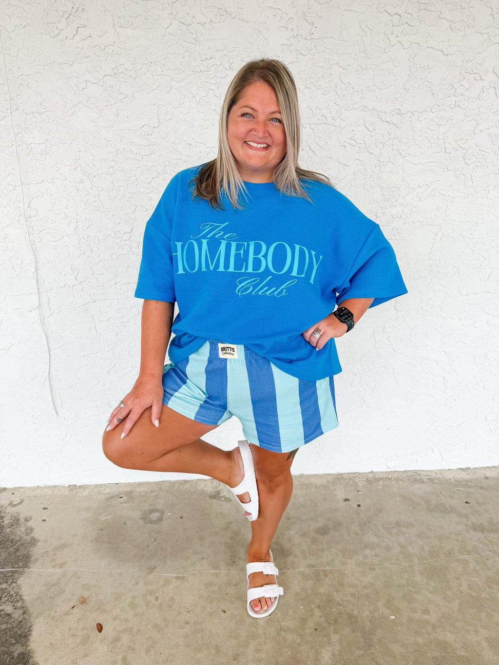 Homebody Club Waffle Knit Short Set
