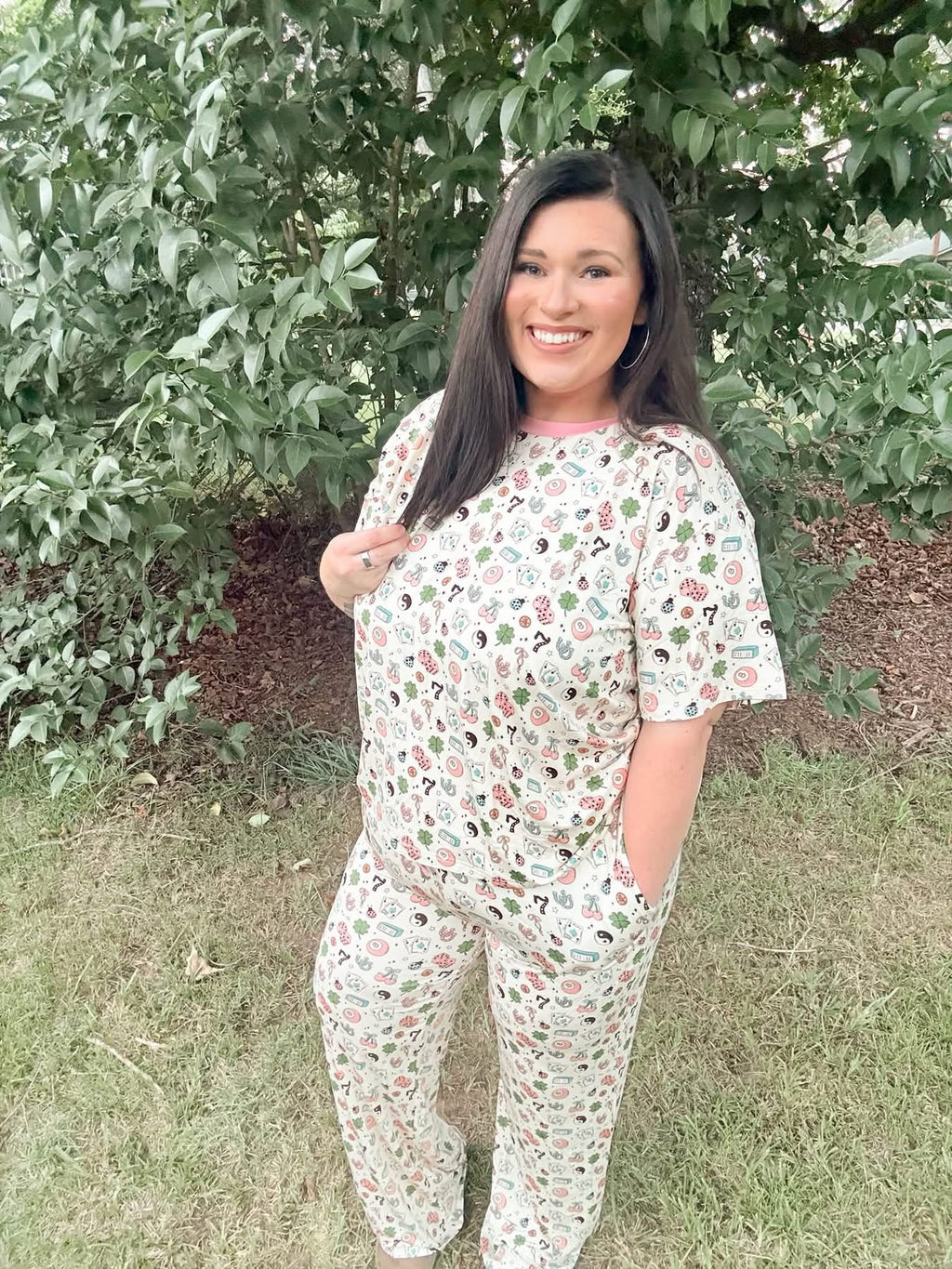 Lucky Days Womens Lounge Pant Set