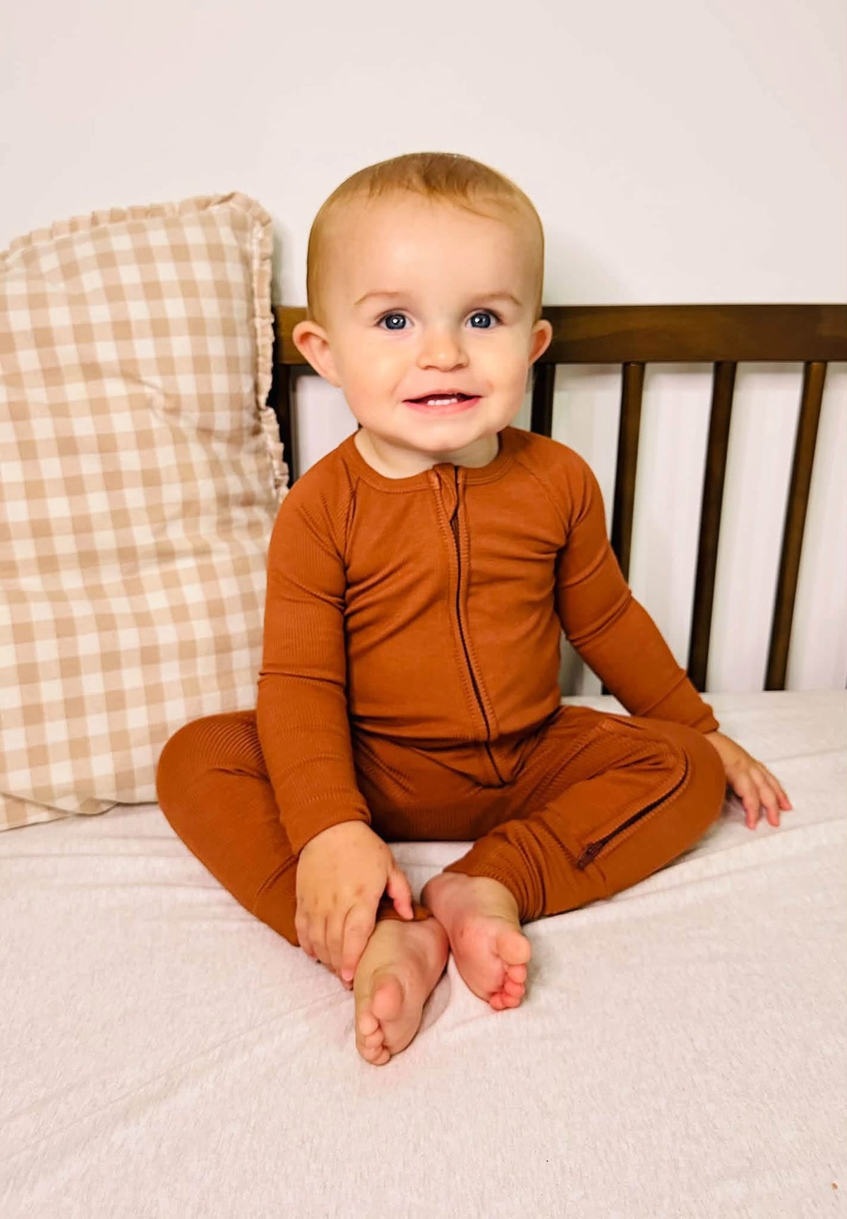 Toasted Toffee Double Zippy Romper