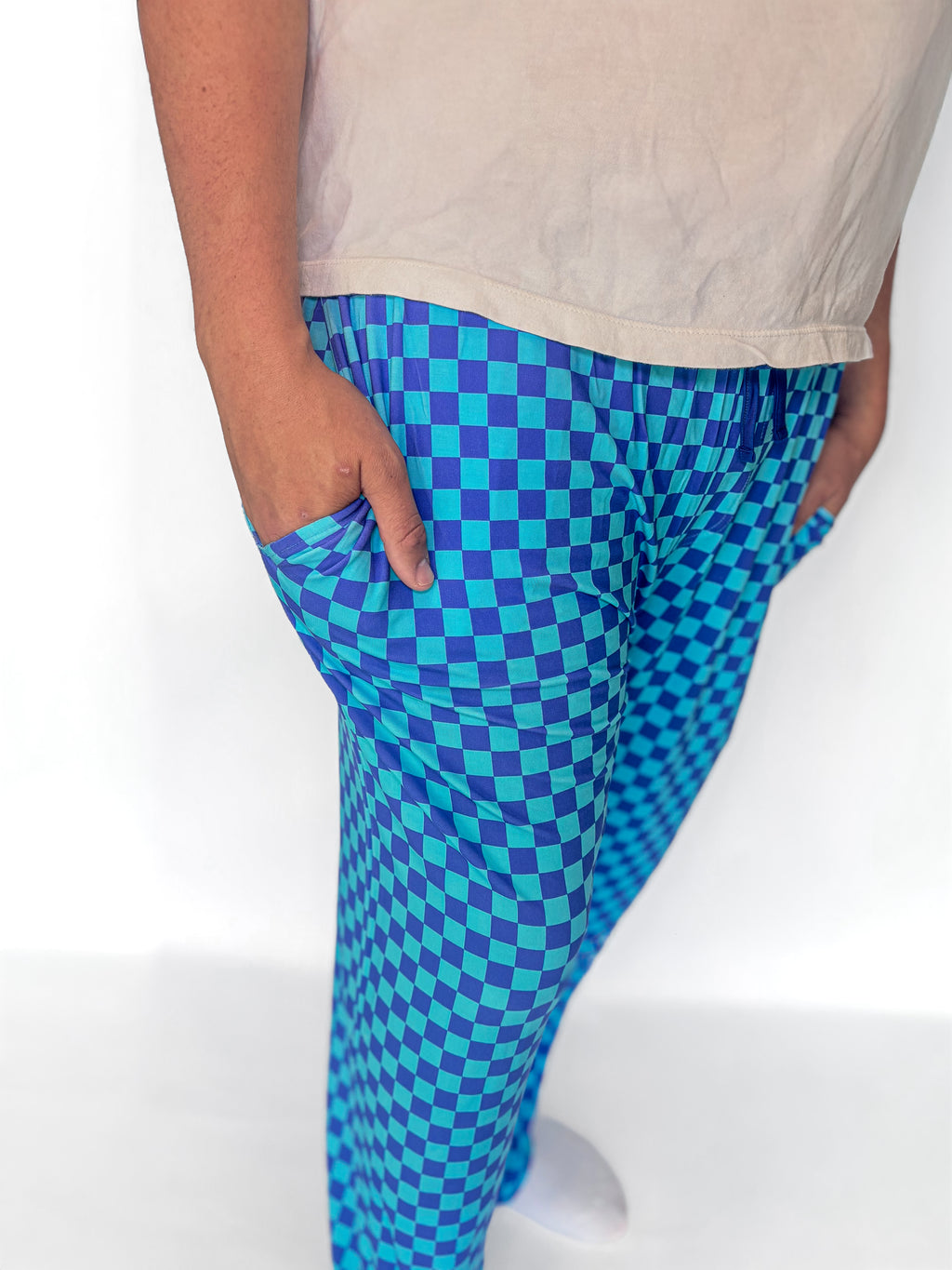 Marine Checks Unisex Straight Leg Pants