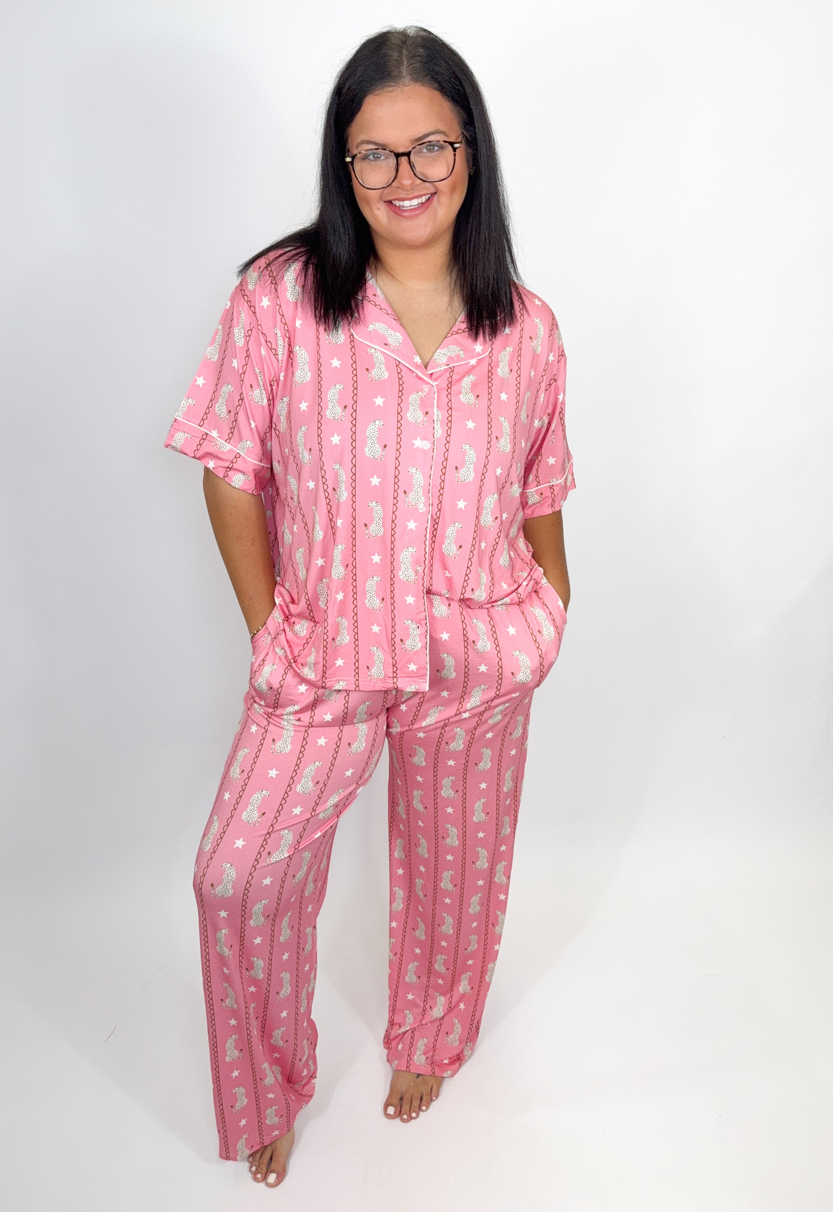 Pretty Leopards Womens Pant Set