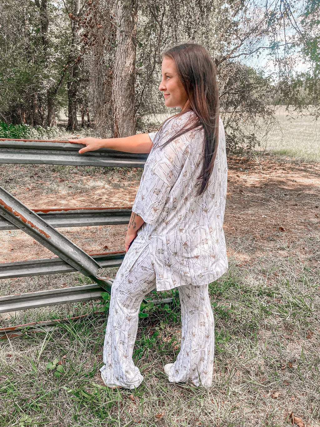 Snow Camo Womens Daywear Pant Set