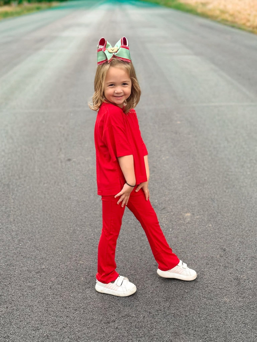 Cranberry Kids Ribbed Daywear Pant Set