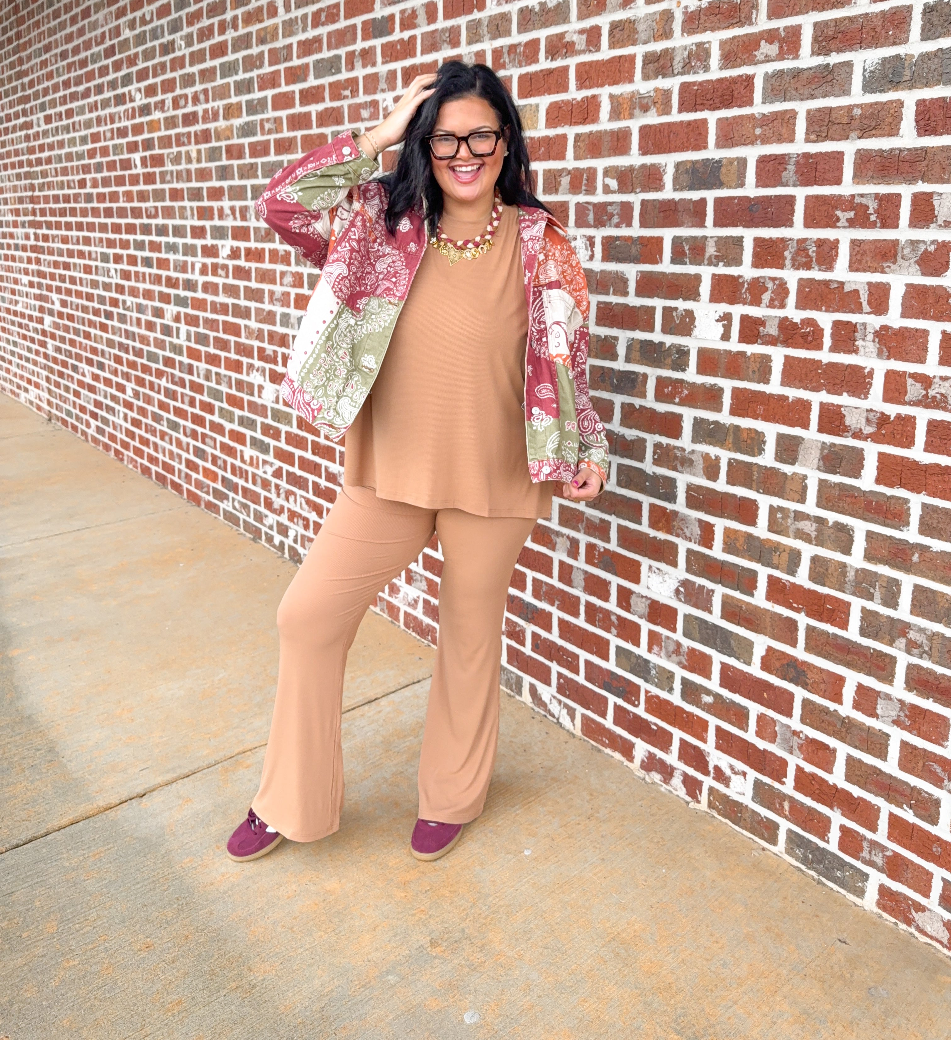 Cafe Ribbed Womens Daywear Pant Set