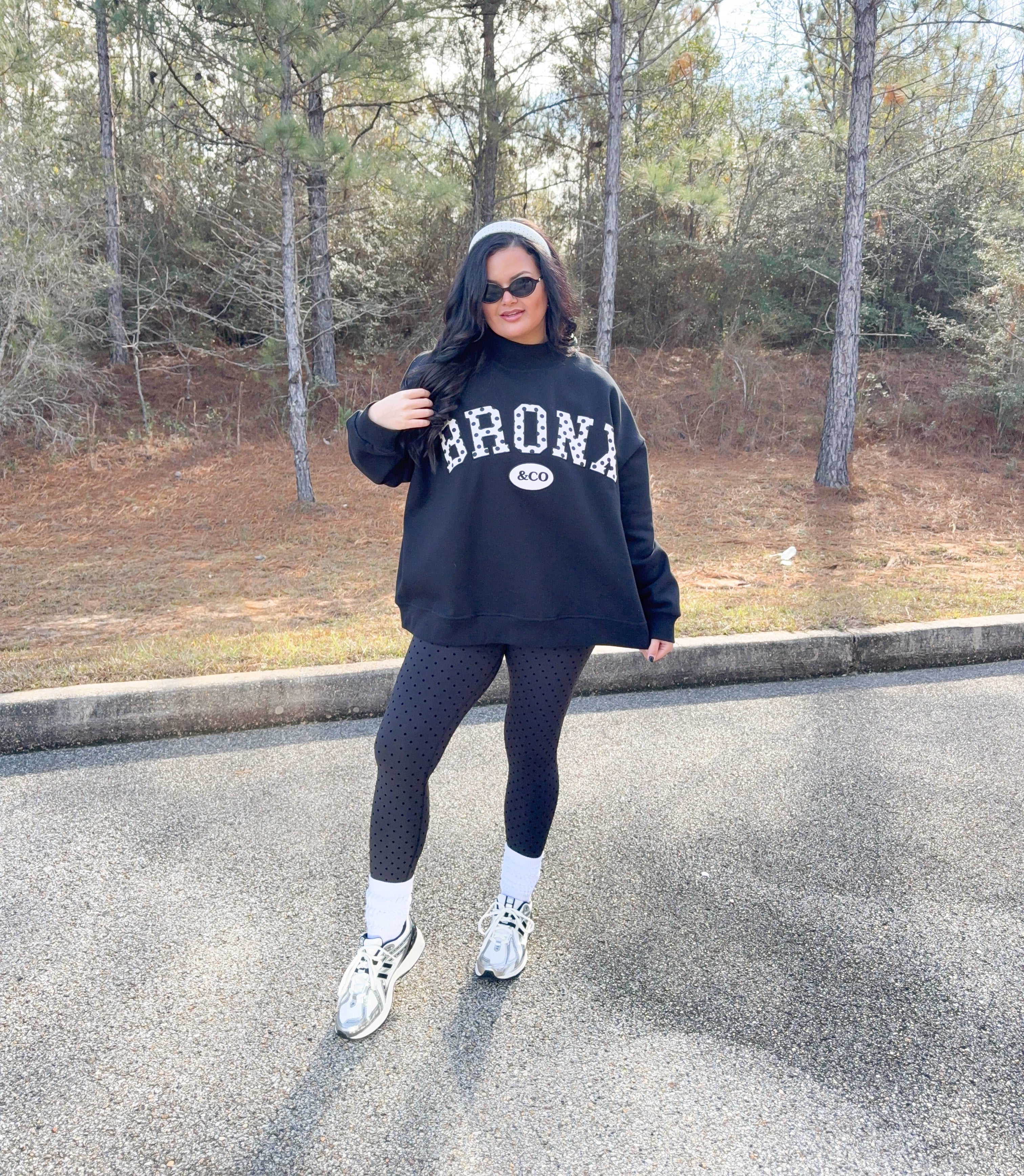 Bronx&Co. Black with Polka dots Mock neck Sweater