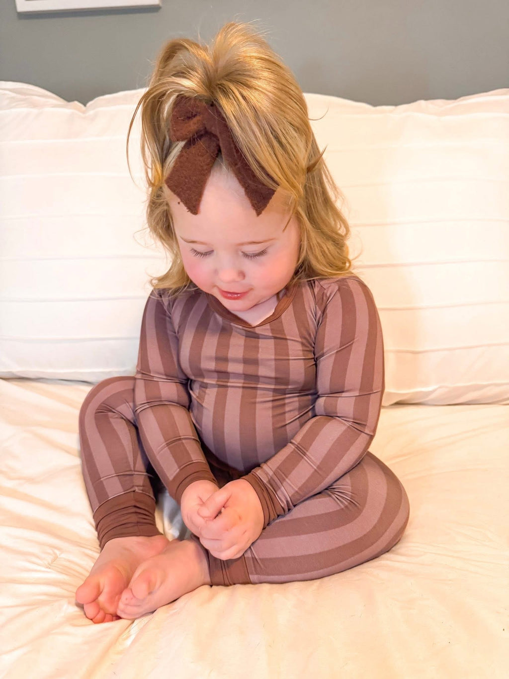 Espresso Stripes Two Piece Set