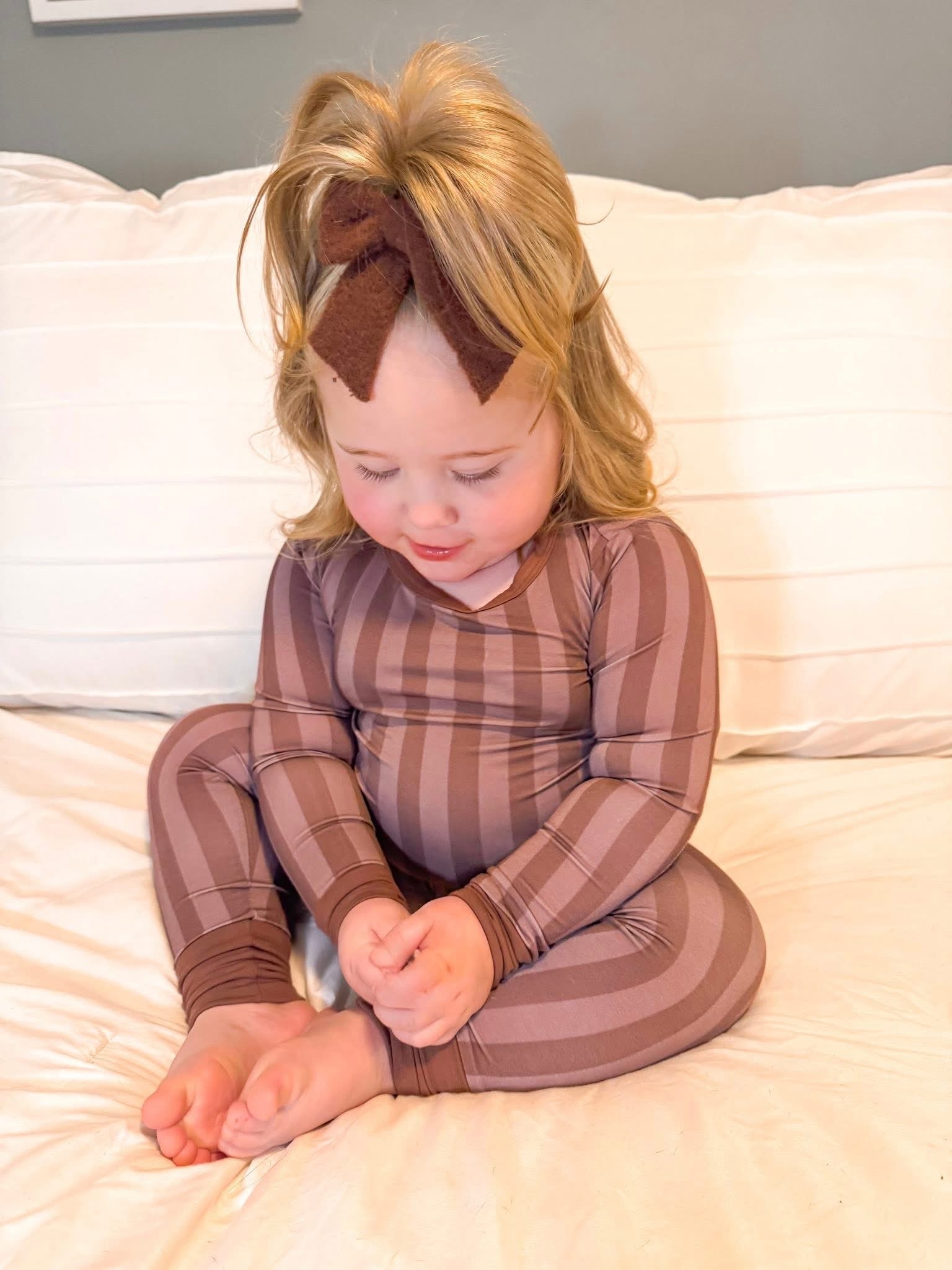 Espresso Stripes Two Piece Set