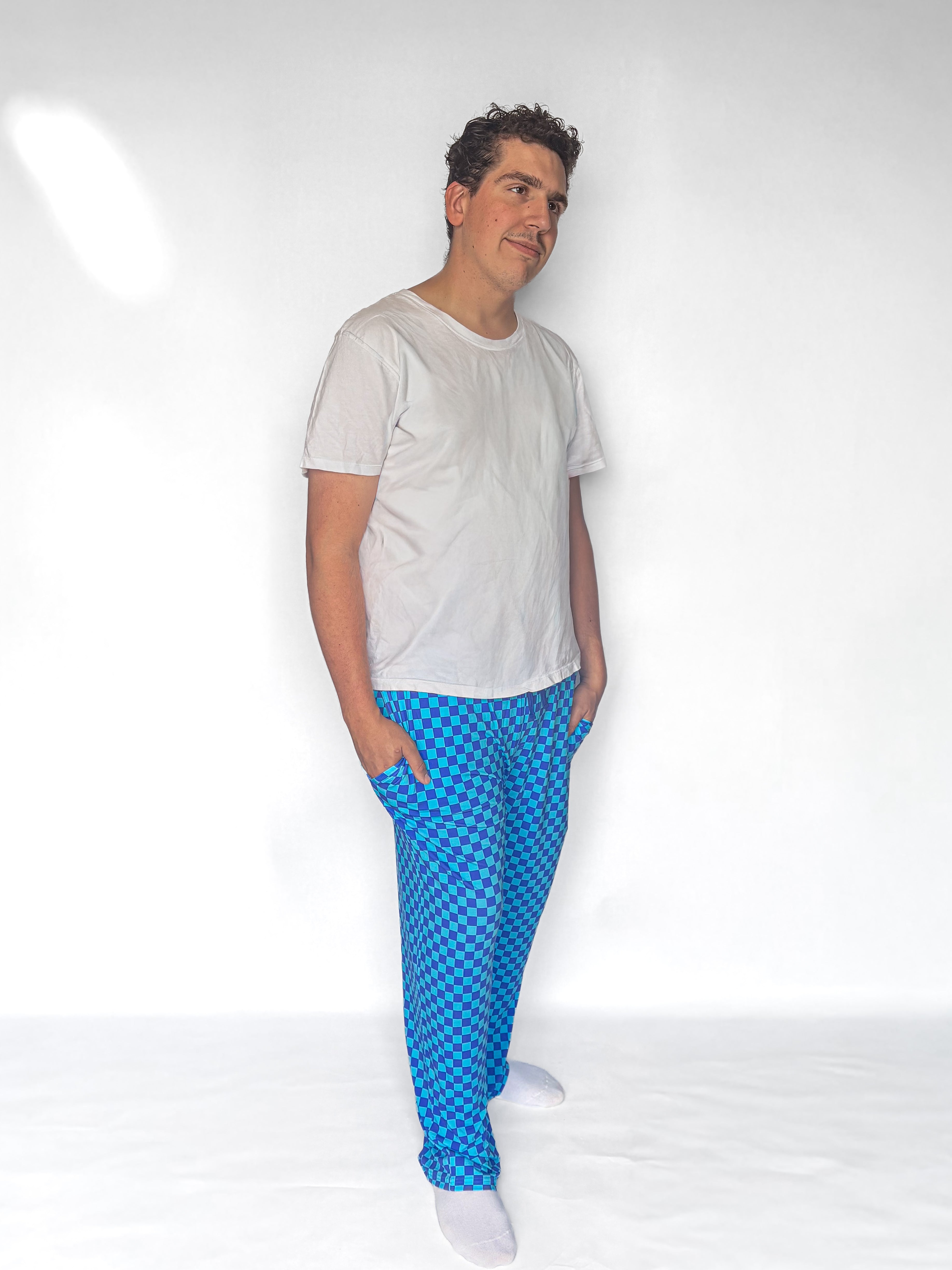 Marine Checks Unisex Straight Leg Pants