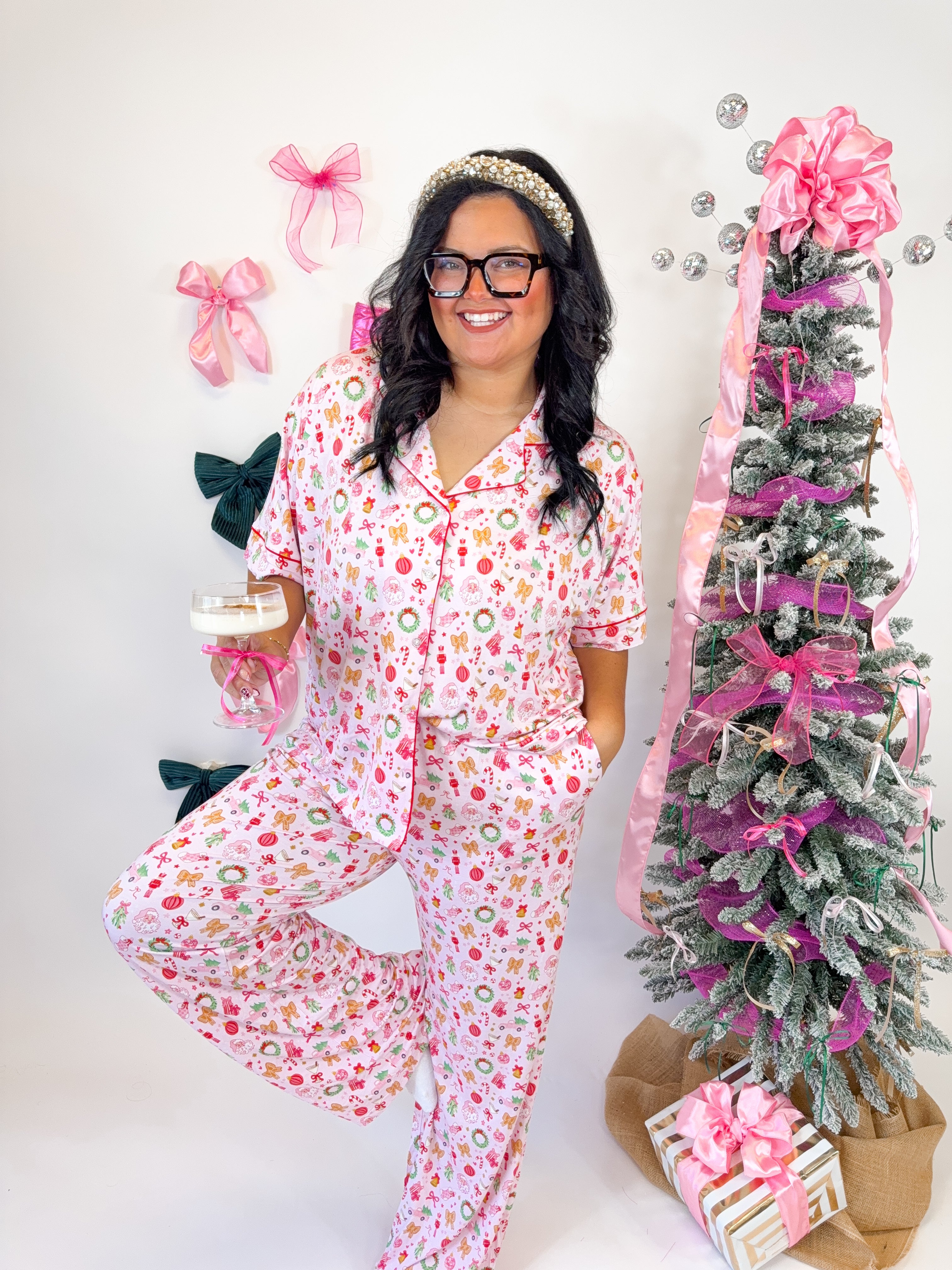 Pinkmas Womens Pant Set