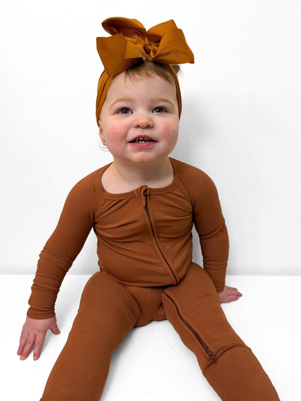 Toasted Toffee Double Zippy Romper
