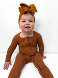 Toasted Toffee Double Zippy Romper