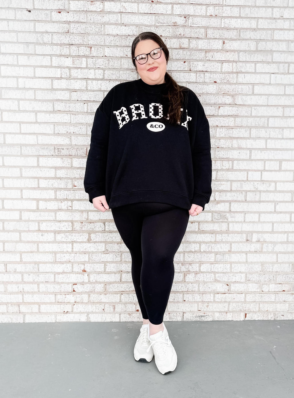 Bronx&Co. Black with Polka dots Mock neck Sweater