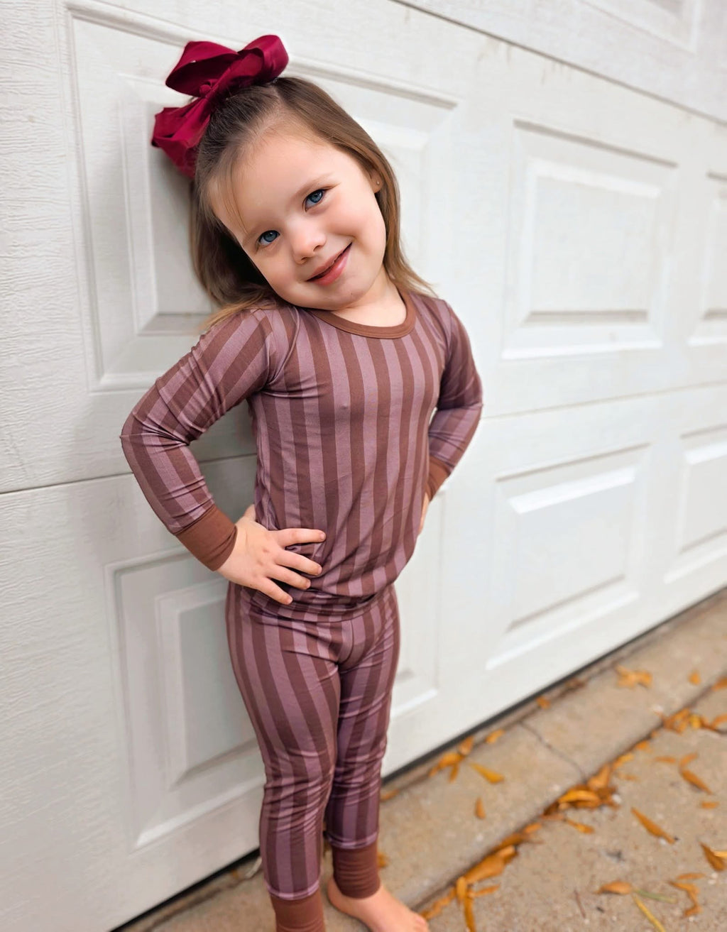 Espresso Stripes Two Piece Set