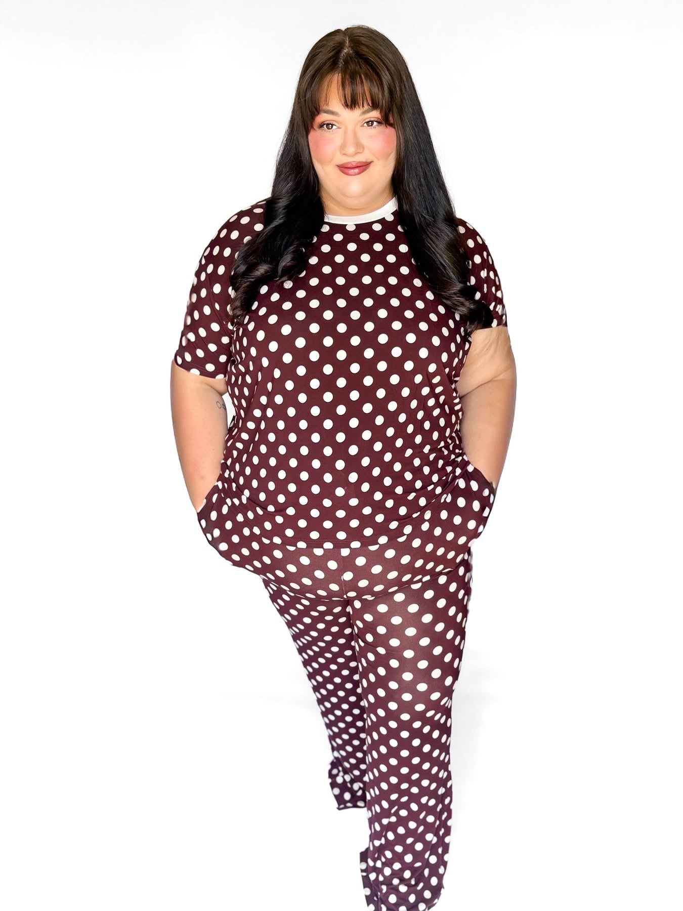 Cocoa Cozy Dots Womens Lounge Pant Set