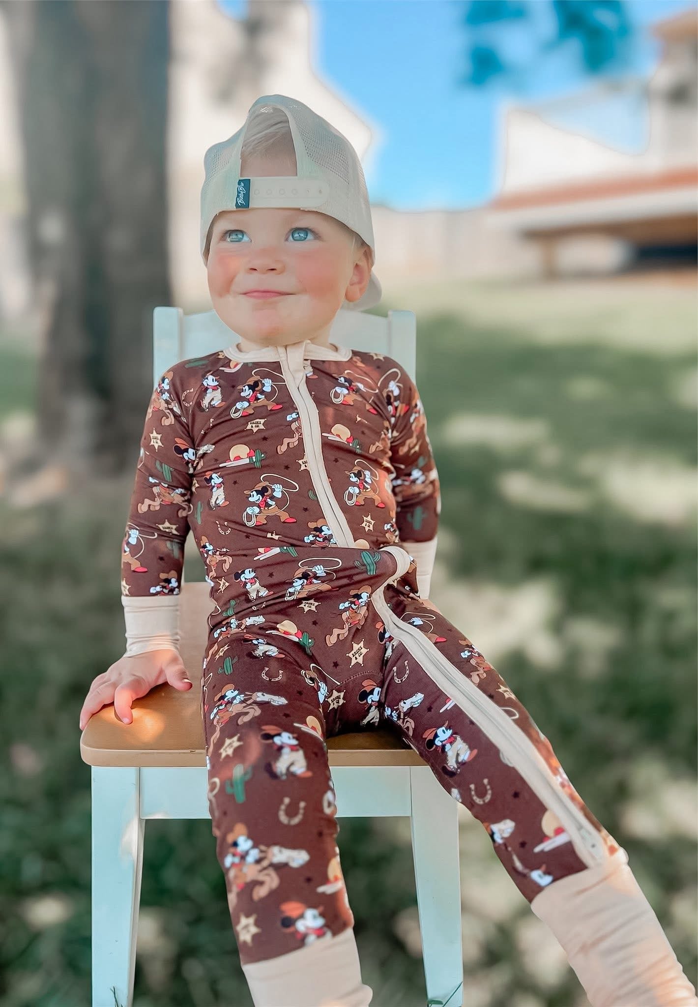 Western Rodeo Double Zippy Romper