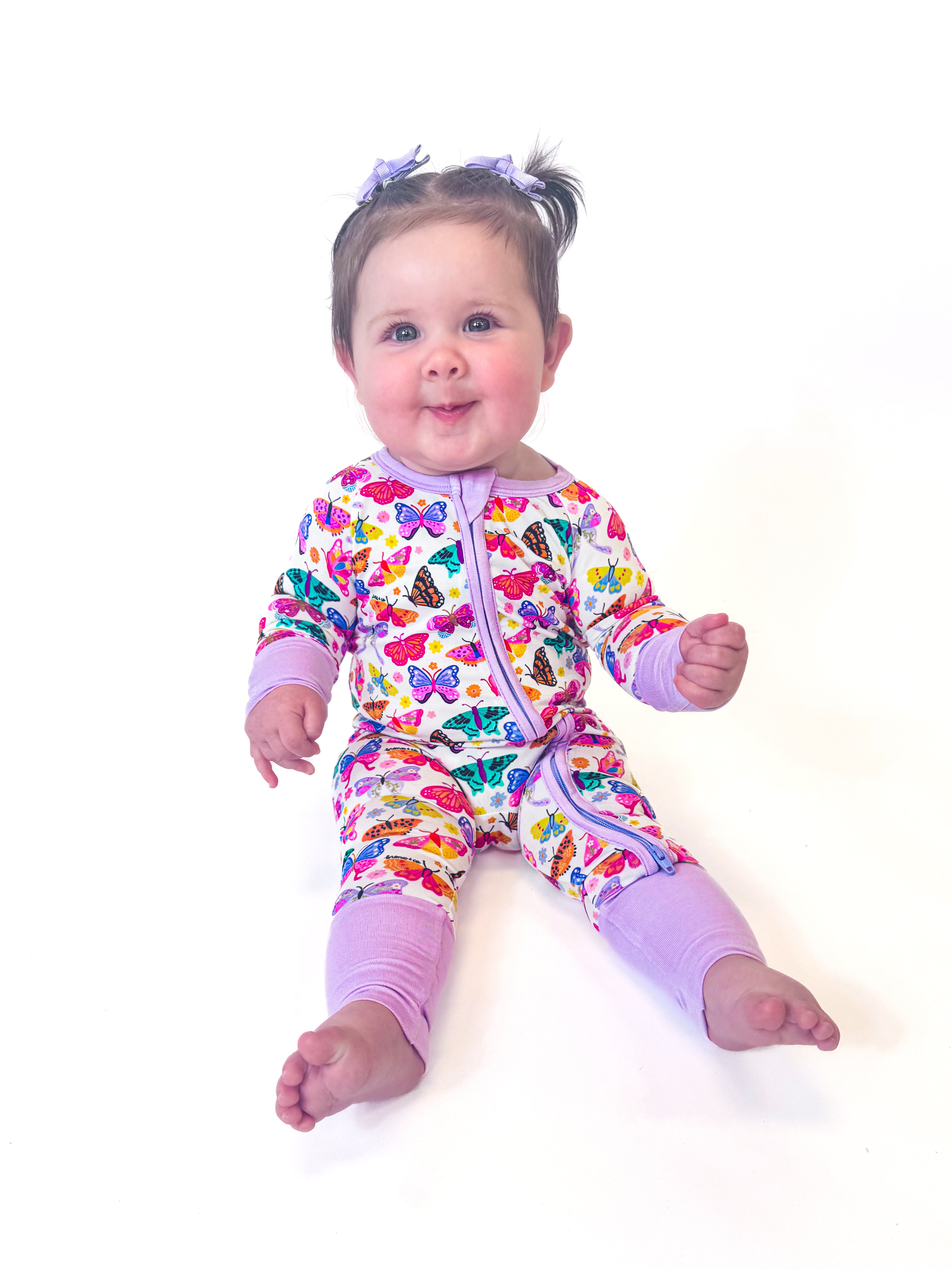 Spring Flutters Double Zippy Romper