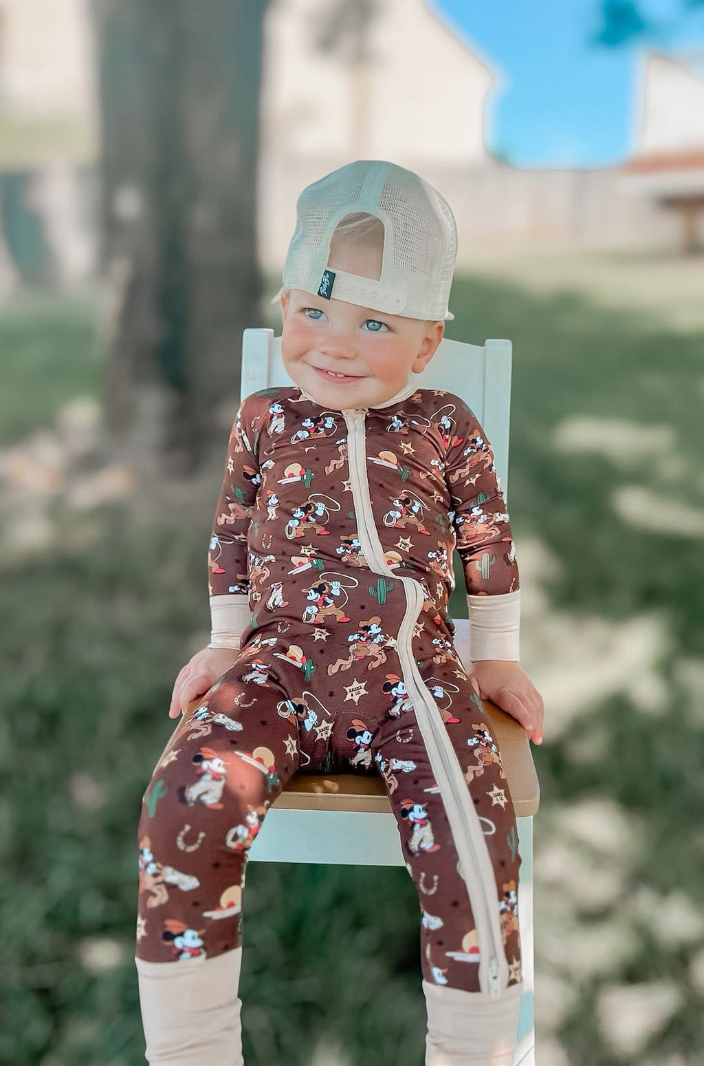 Western Rodeo Double Zippy Romper
