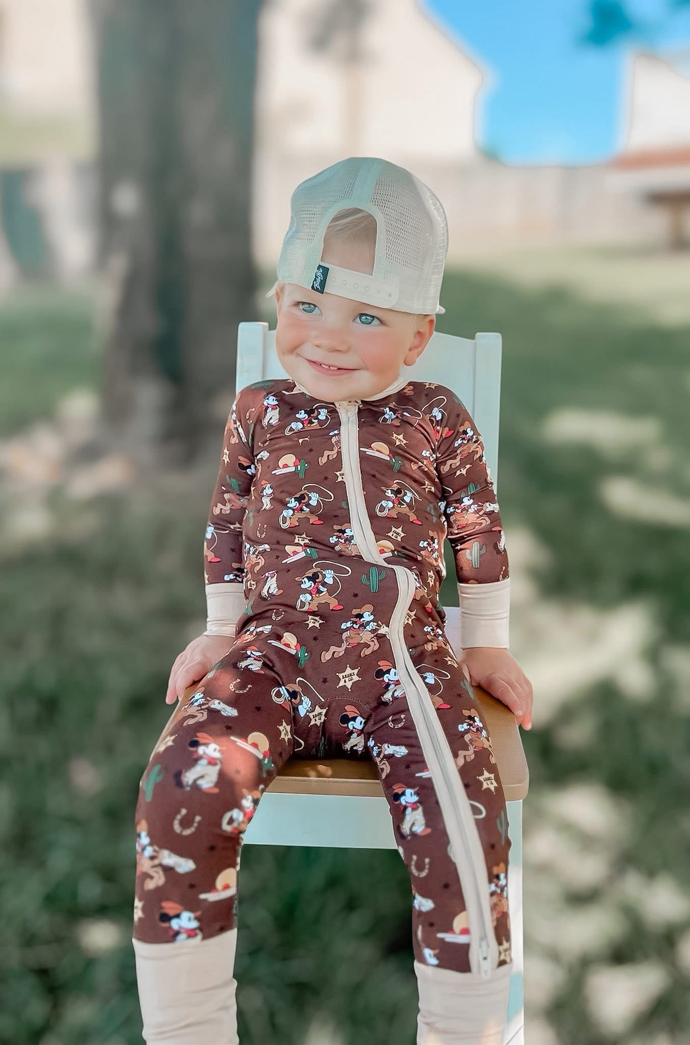 Western Rodeo Double Zippy Romper