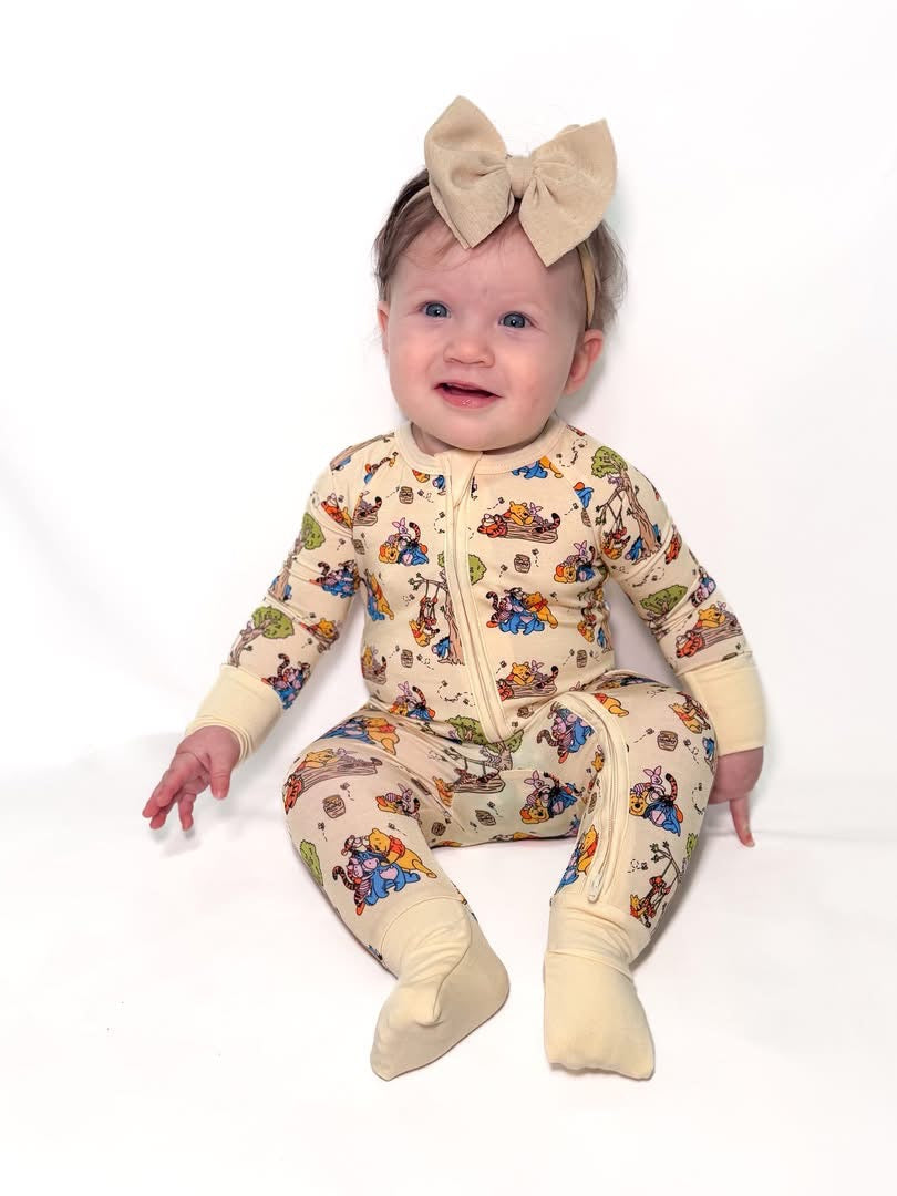 Silly Ol' Bear Double Zippy Romper