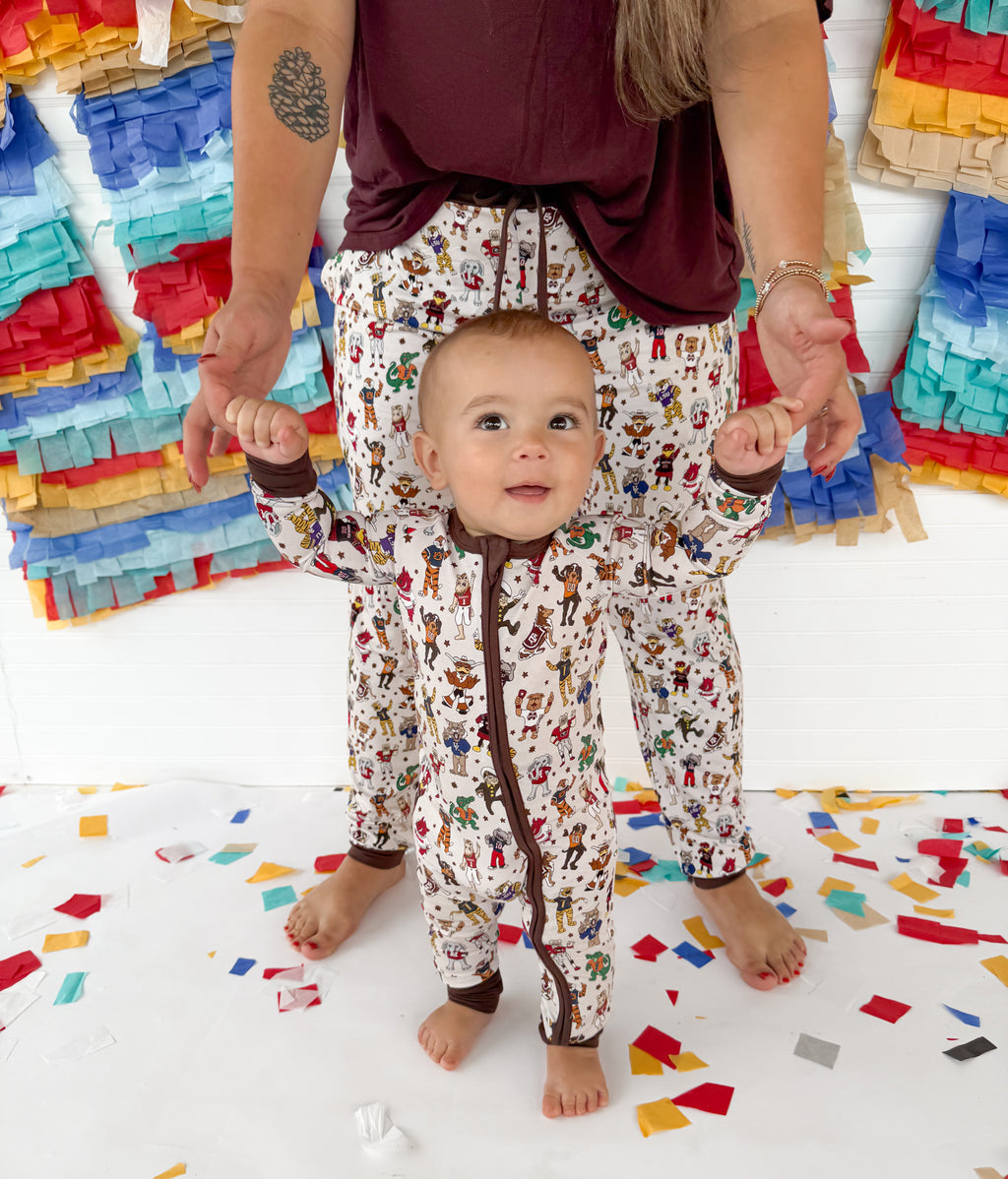 Gameday Mascots Double Zippy Romper