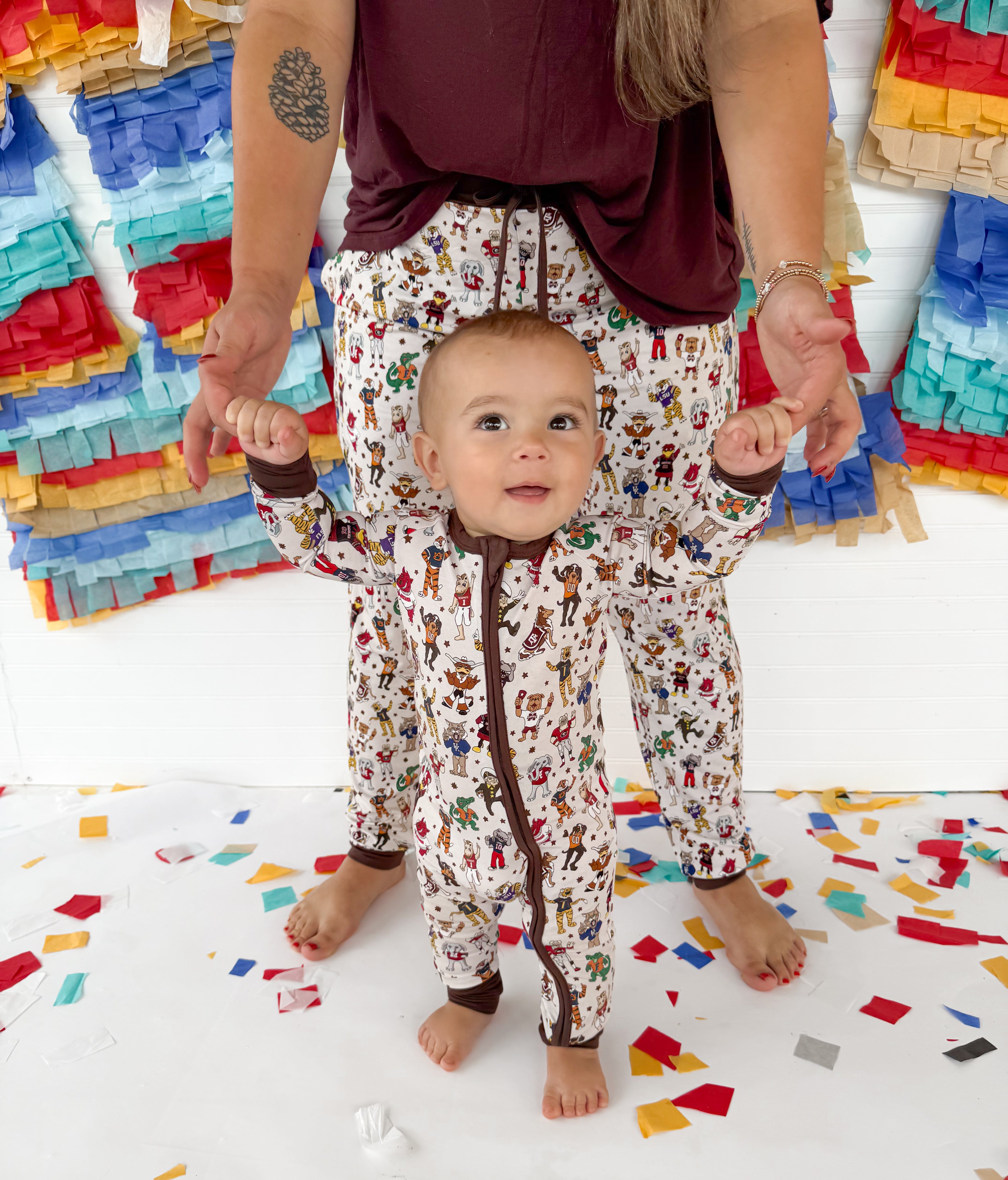 Gameday Mascots Double Zippy Romper