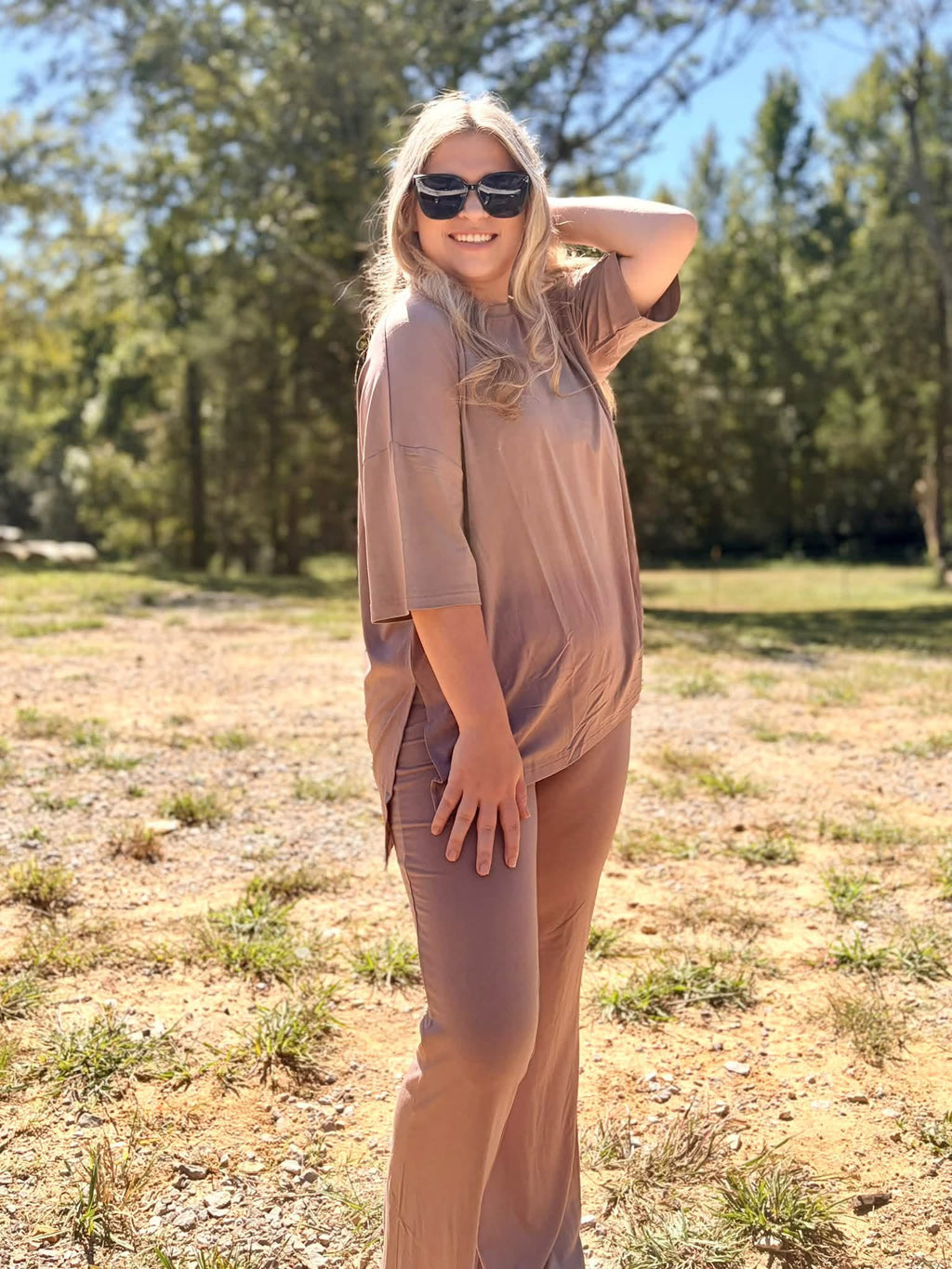 Taupe Womens Pant Set