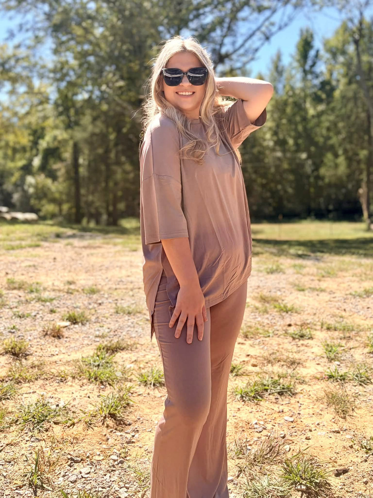 Taupe Womens Pant Set