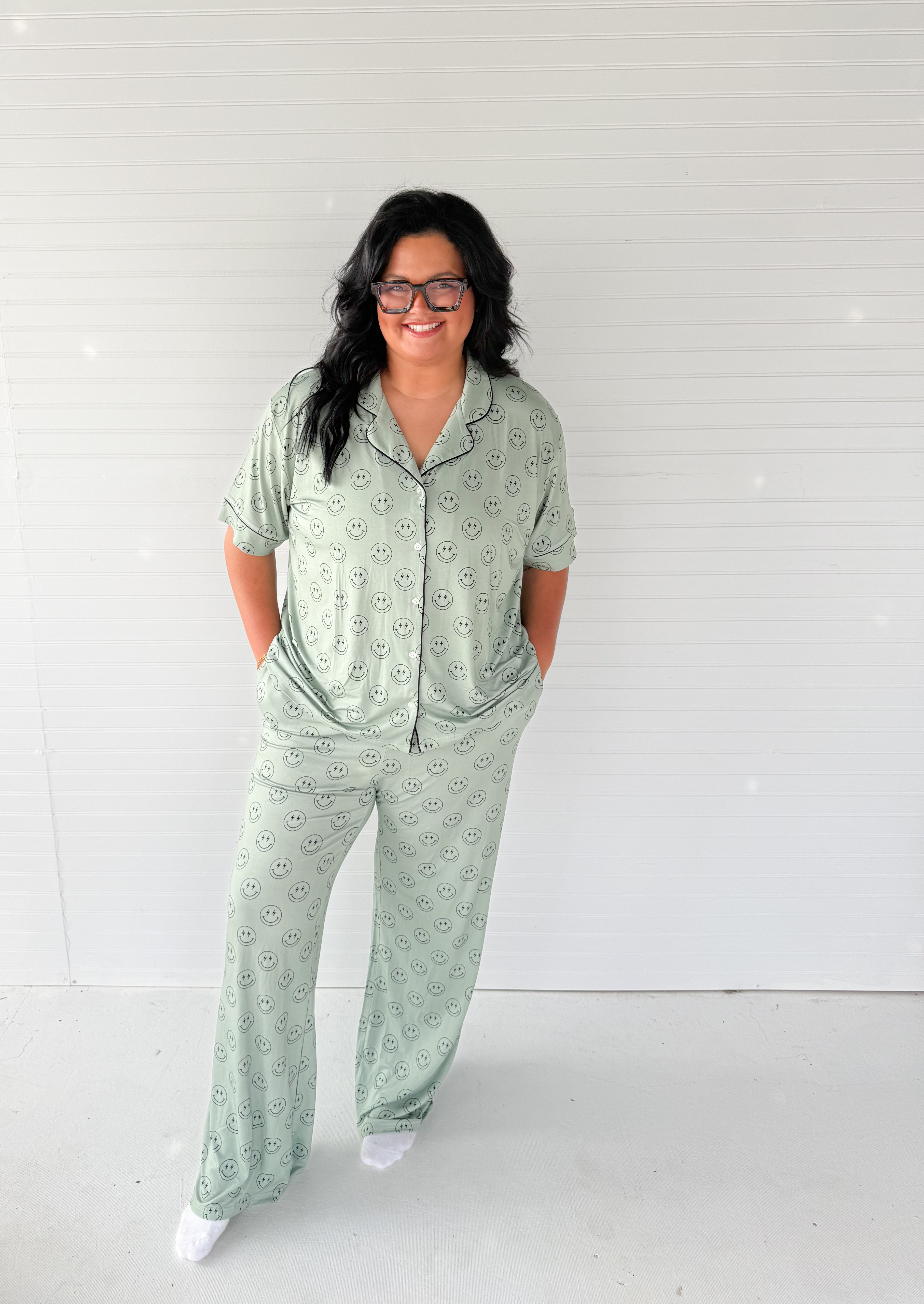 Pistachio Smileys Womens Pant Set