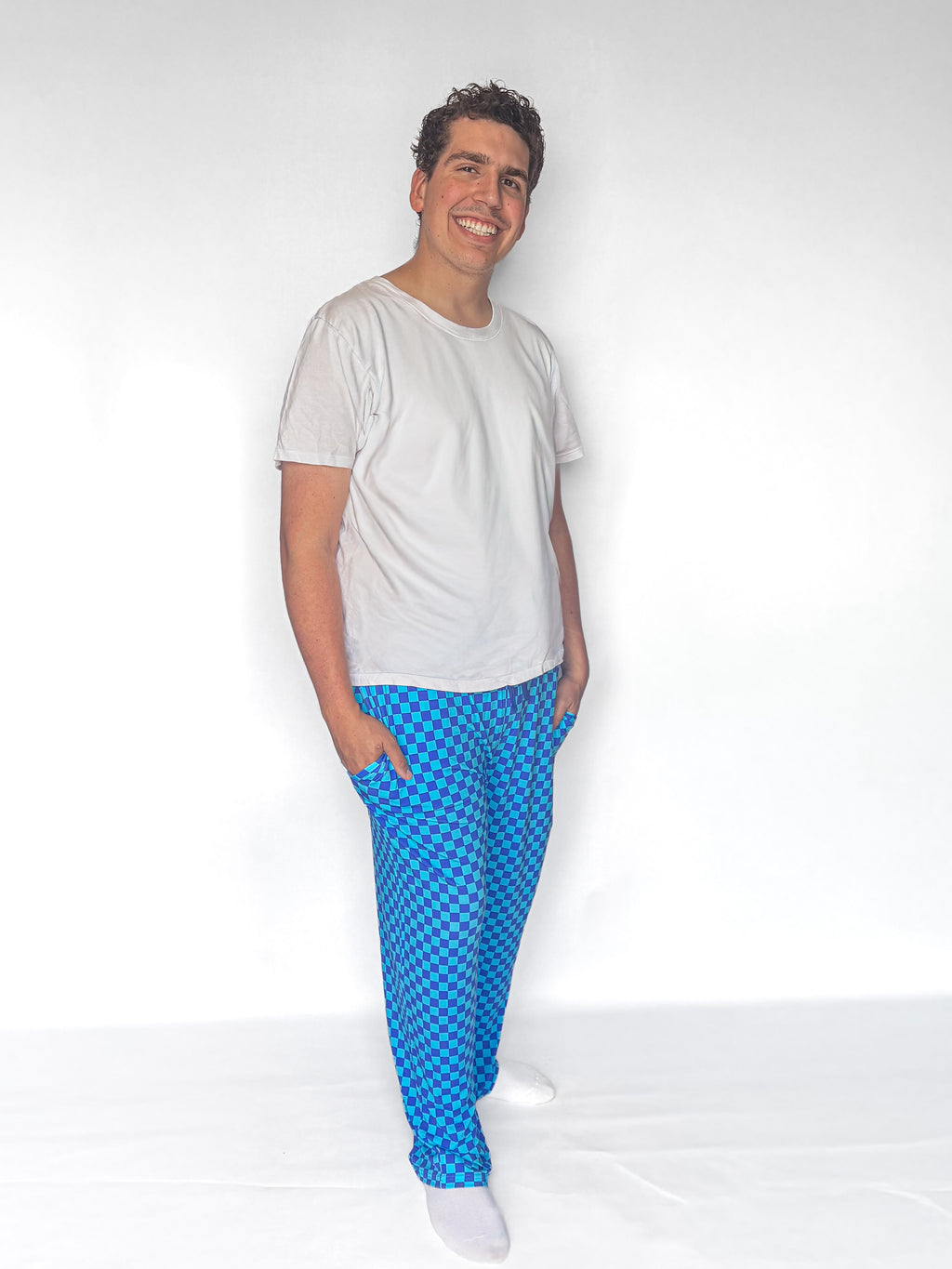Marine Checks Unisex Straight Leg Pants