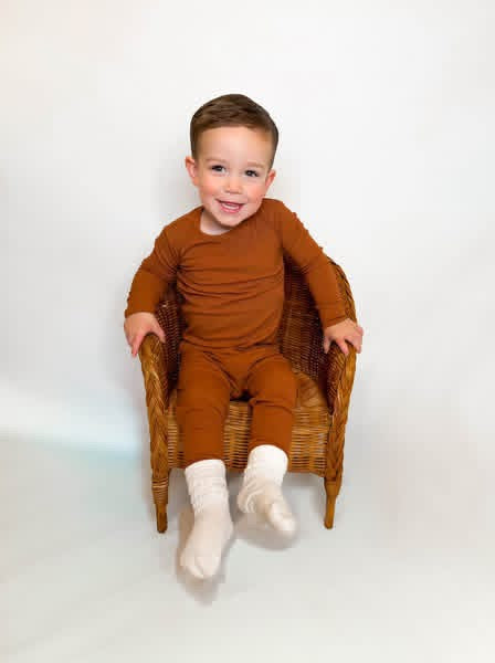 Toasted Toffee Ribbed Two Piece Set