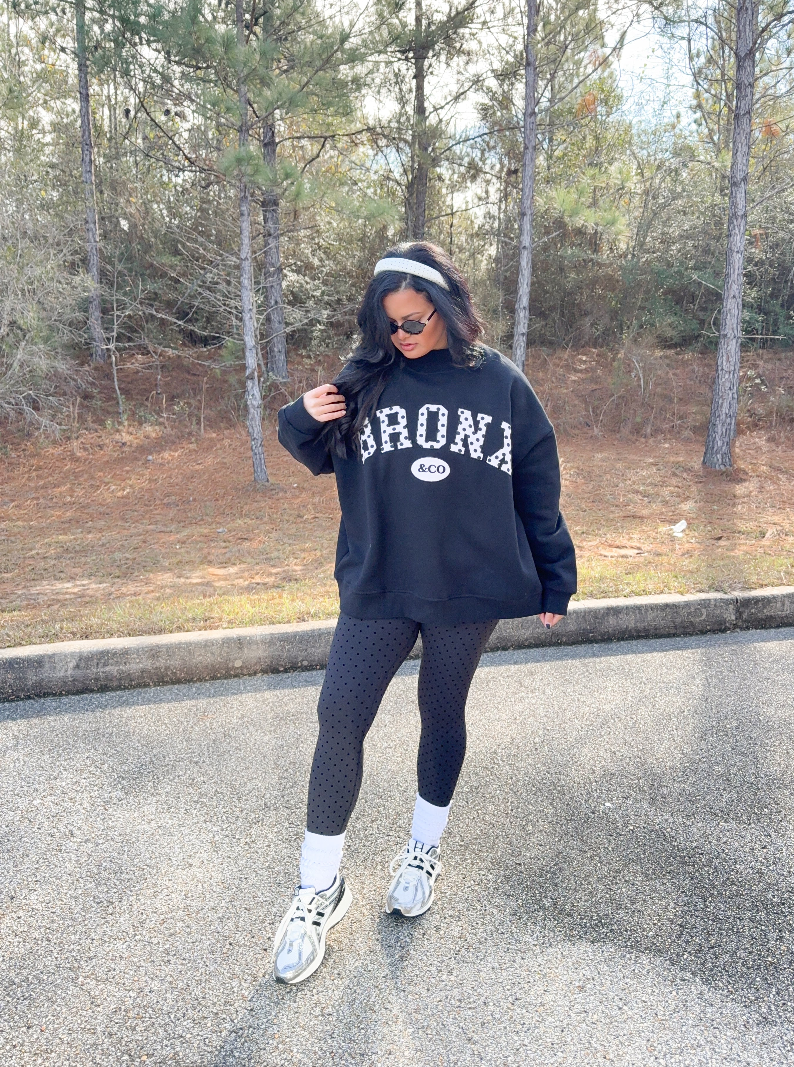 Bronx&Co. Black with Polka dots Mock neck Sweater