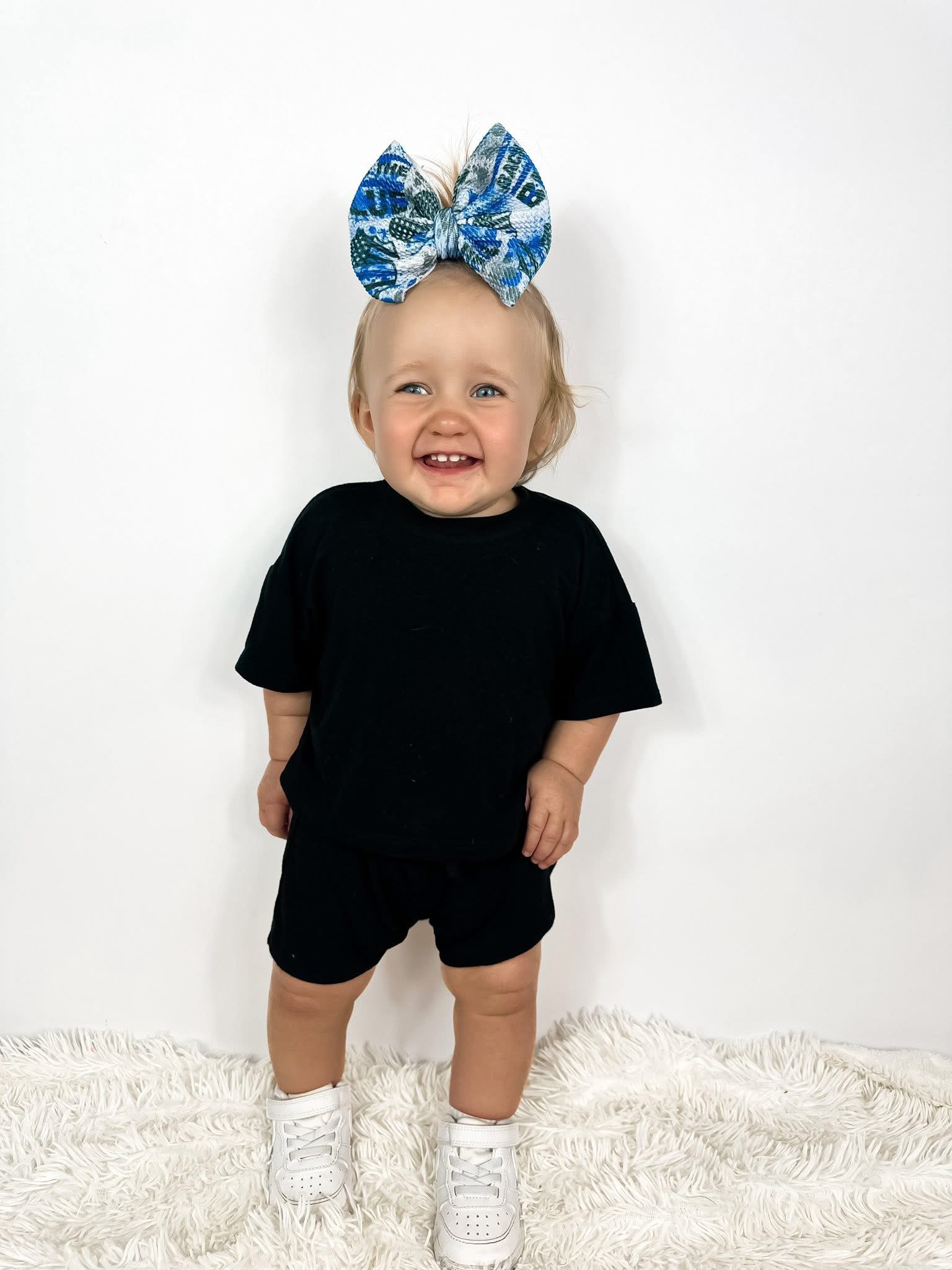 Black licorice Oversized Short Set