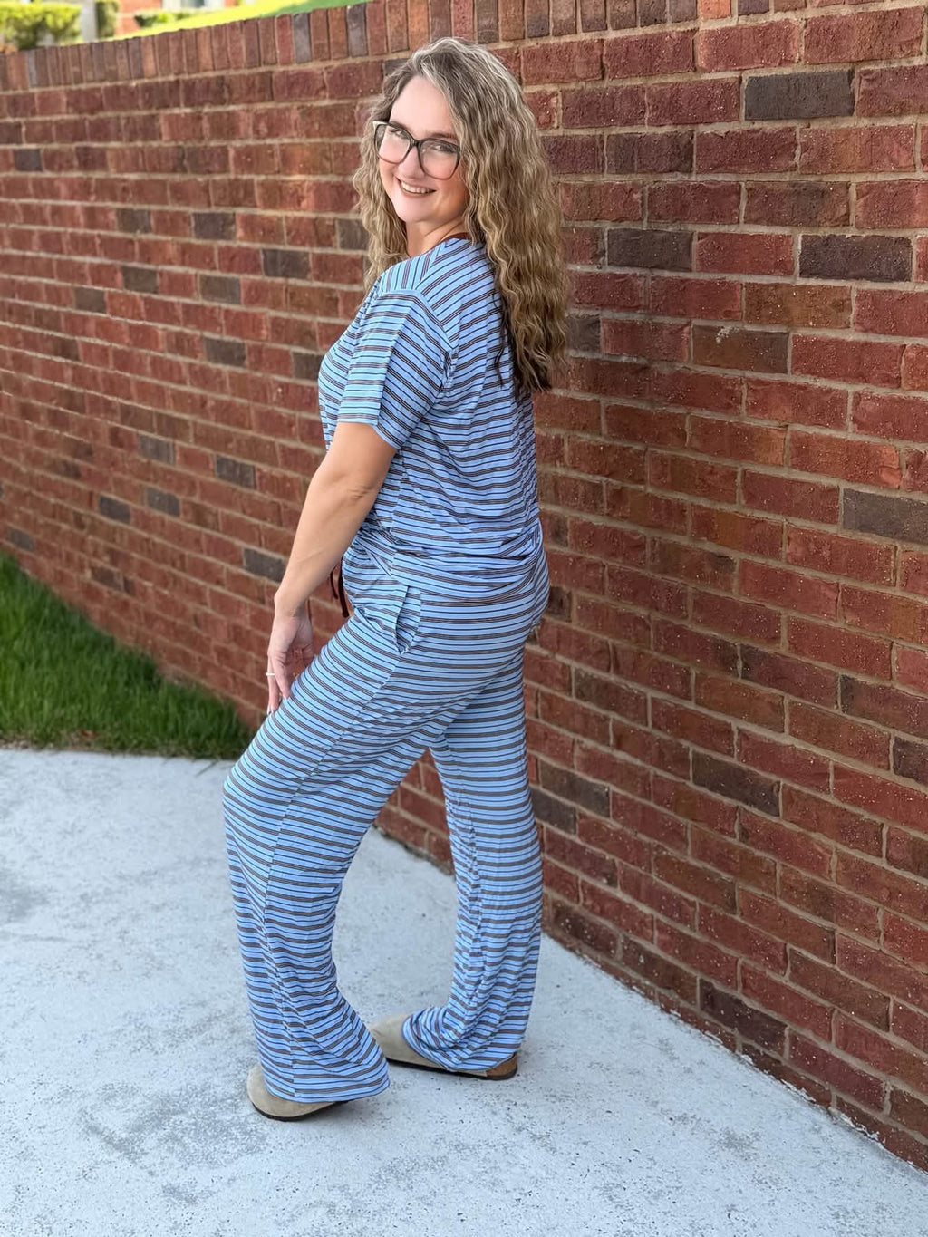 Seaside Stripes Womens Lounge Pant Set