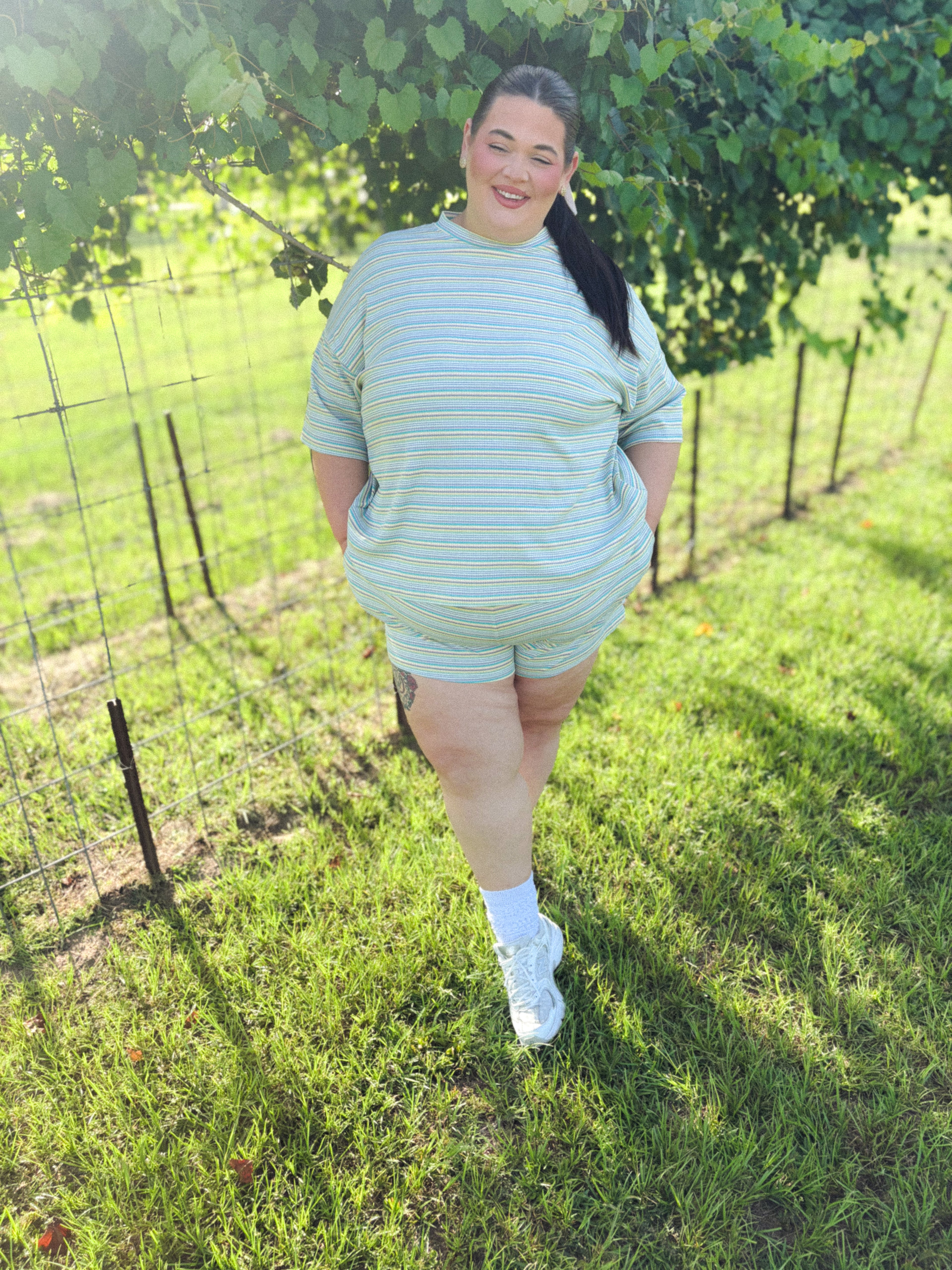 Muted Summer Women’s ribbed knit short set
