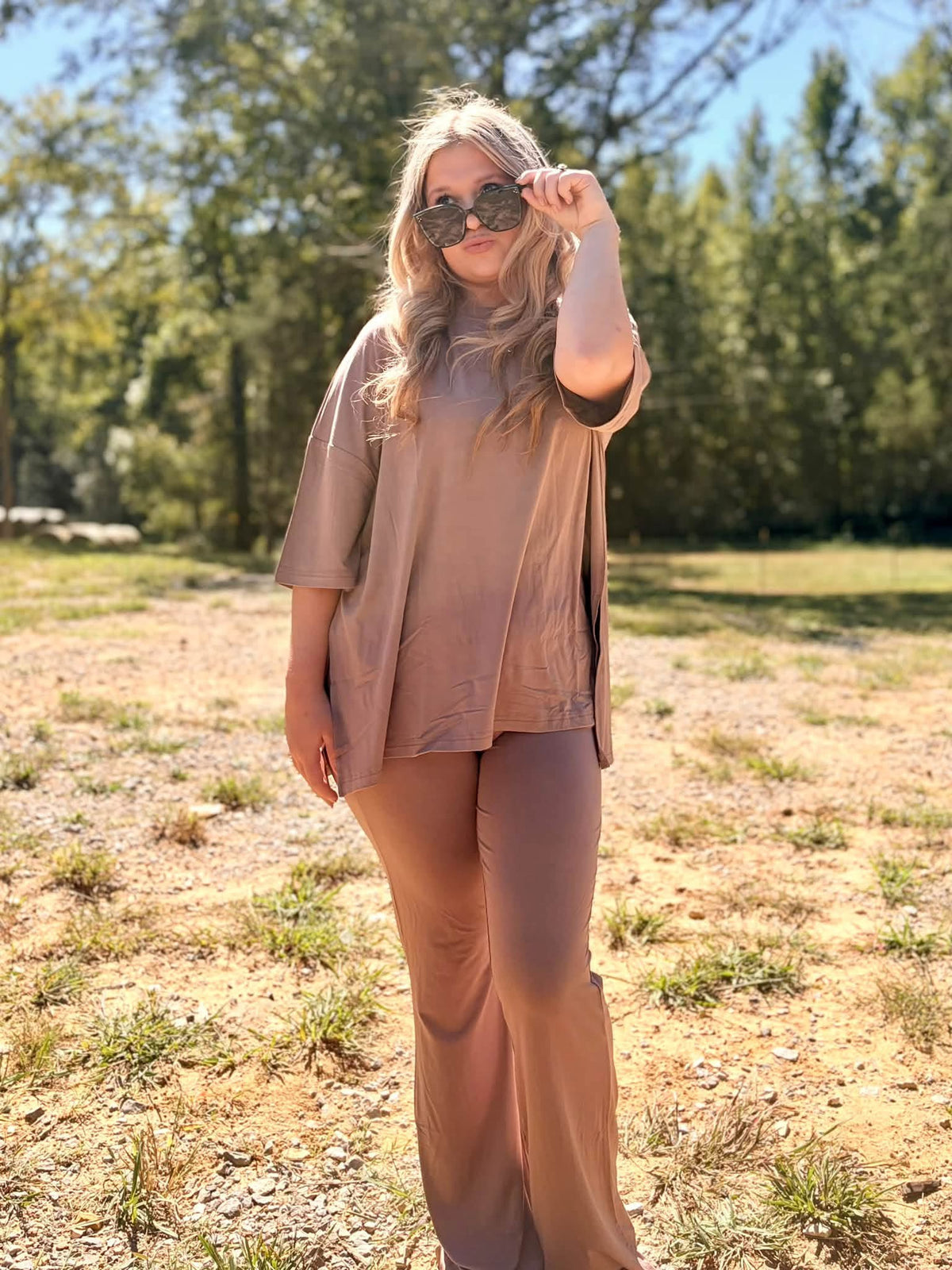 Taupe Womens Pant Set