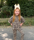 Cream Zebra Kids flare pant set
