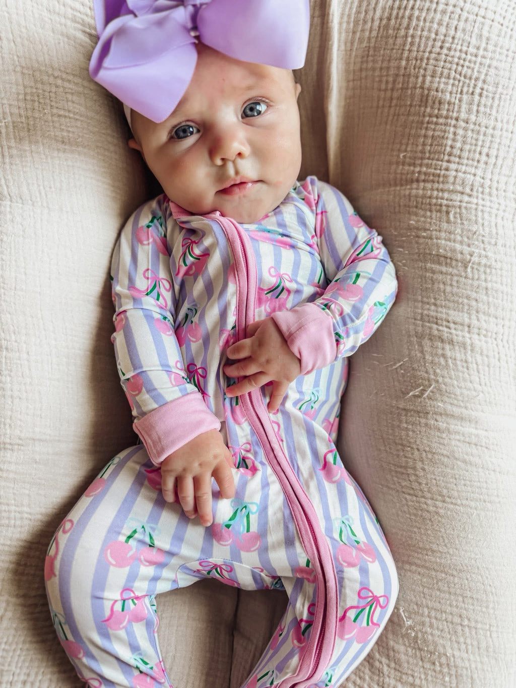 Coquette Cherries Double Zippy Romper